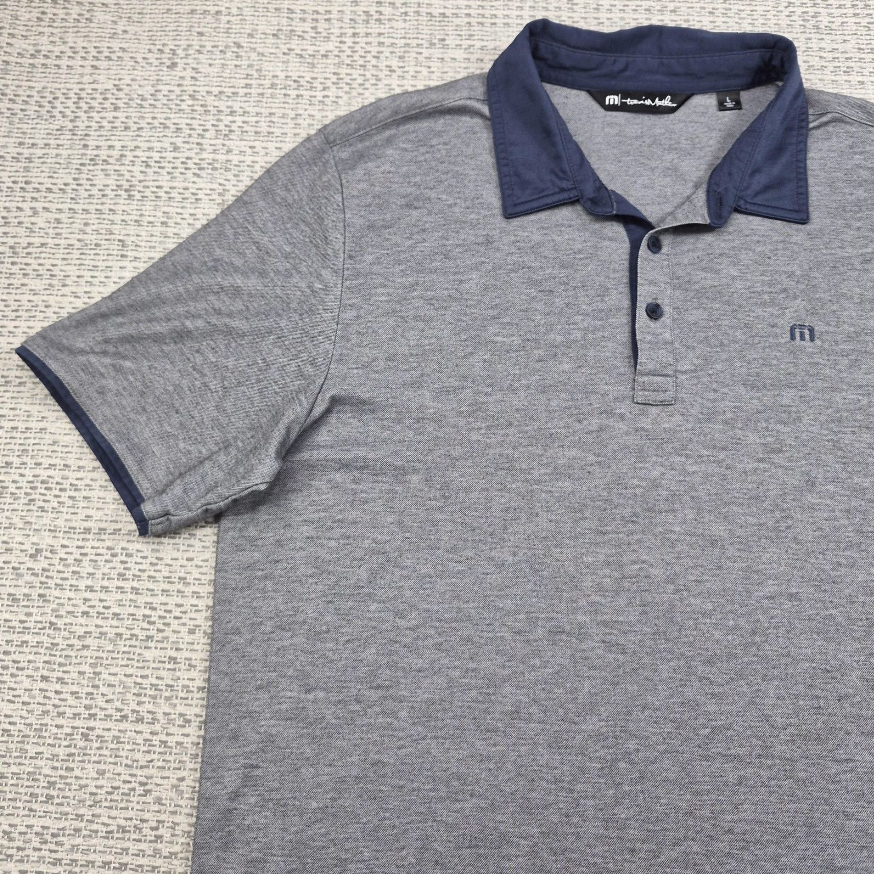 TravisMathew TravisMathew Polo Golf Shirt Mens Large Gray Pima Cotton Blend Casual Knit Shirt Size US L / EU 52-54 / 3 - 3 Thumbnail