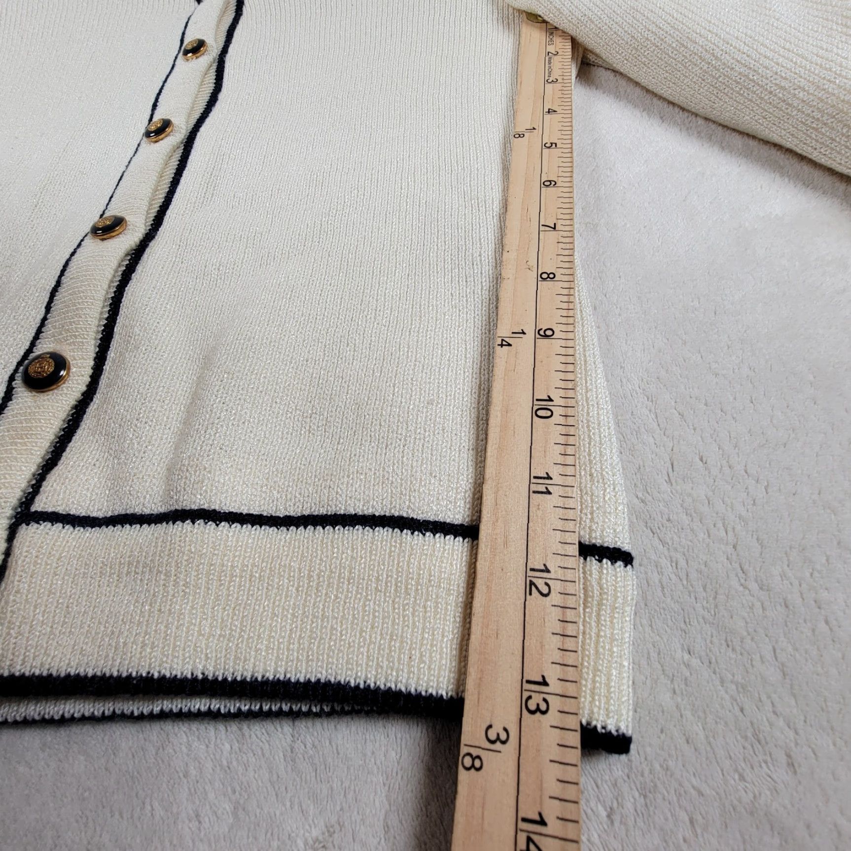 Buttero VINTAGE Butte Petites White Cardigan Knit PS White Casual Womens PS Old money Grandmacore Coastal grandma Size S / US 4 / IT 40 - 7 Thumbnail