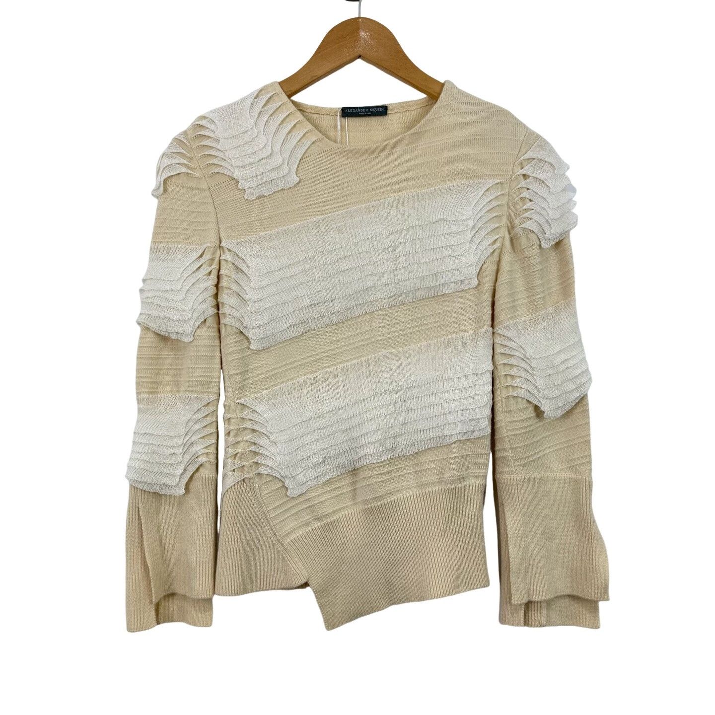 Alexander McQueen Alexander McQueen Lace Patchwork Knit Sweater S Size S / US 4 / IT 40 - 1 Thumbnail