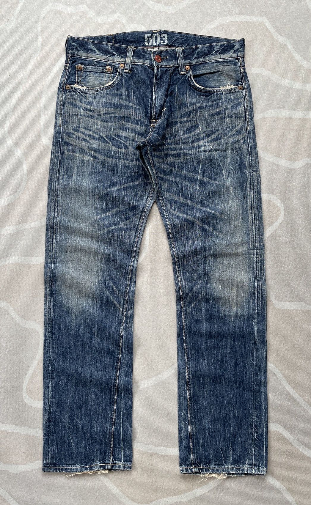 Edwin Edwin 503 Blue Trip Jeans Size US 36 / EU 52 - 2 Thumbnail