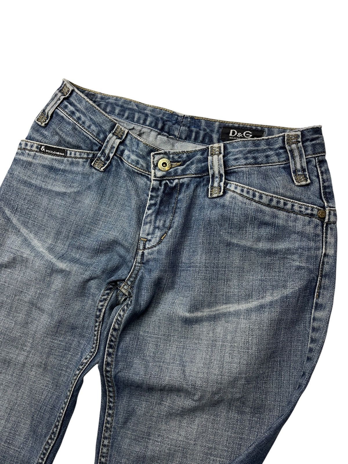 Dolce & Gabbana Vintage 90s Dolce & Gabbana Embroidered Logo Jeans y2k Size 29" - 7 Thumbnail