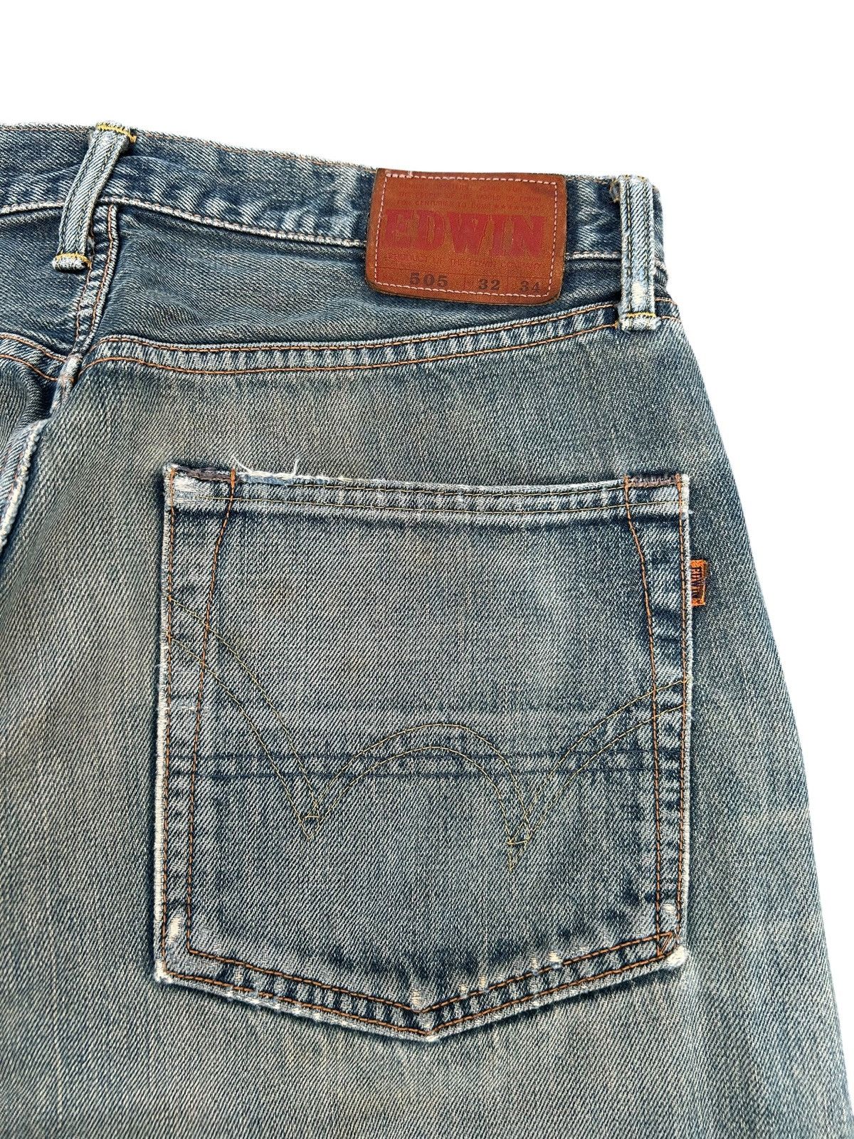 Kapital Vintage Edwin 505 Selvedge Rusty Baggy Distressed Denim jean Size US 32 / EU 48 - 11 Thumbnail