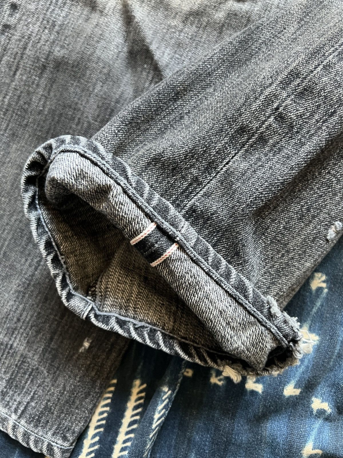 Neighborhood Neighborhood Archive AW14 Destroyed Selvedge Denim Jeans Size US 32 / EU 48 - 7 Thumbnail