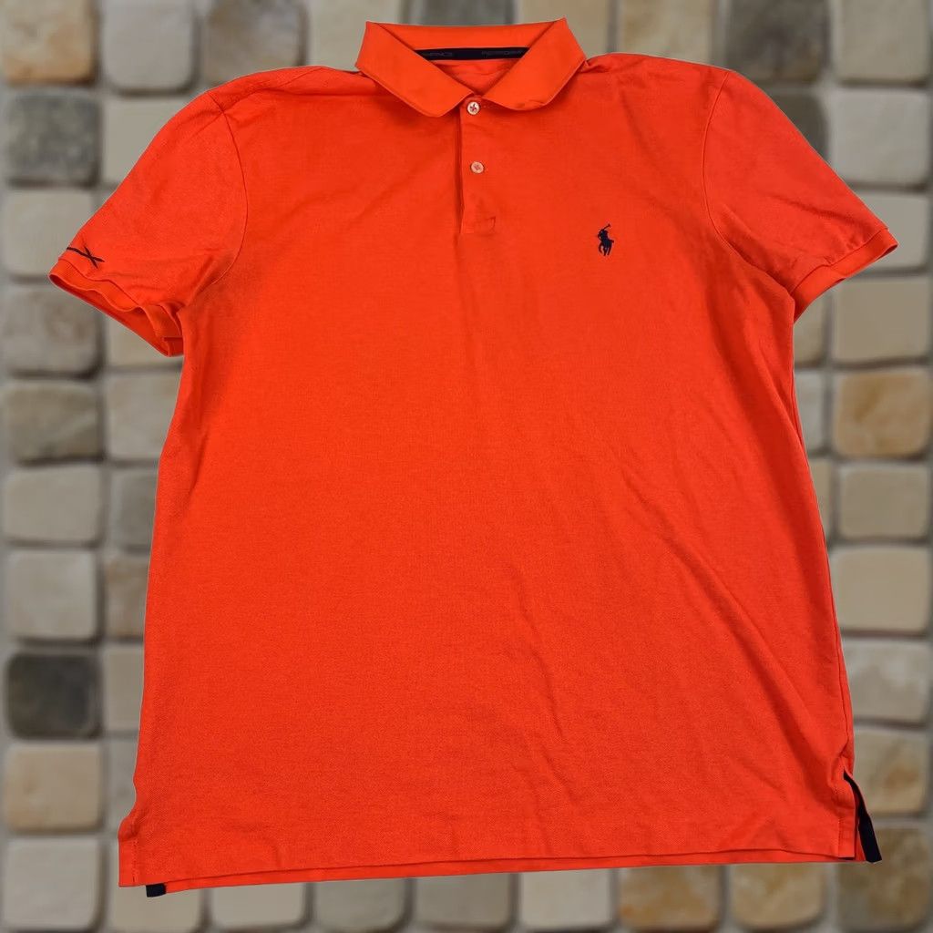RLX Ralph Lauren VINTAGE RLX Ralph Lauren Polo Shirt Mens Large Orange Performance Golfer Pony Shirt Mens Large Orange RLX Polo Size US L / EU 52-54 / 3 - 1 Thumbnail