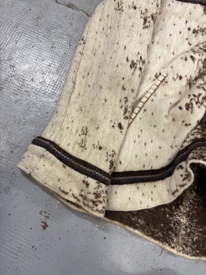 Roberto Cavalli FW1999 Roberto Cavalli Cow Print Fur Wool Jacket Size US L / EU 52-54 / 3 - 8 Thumbnail