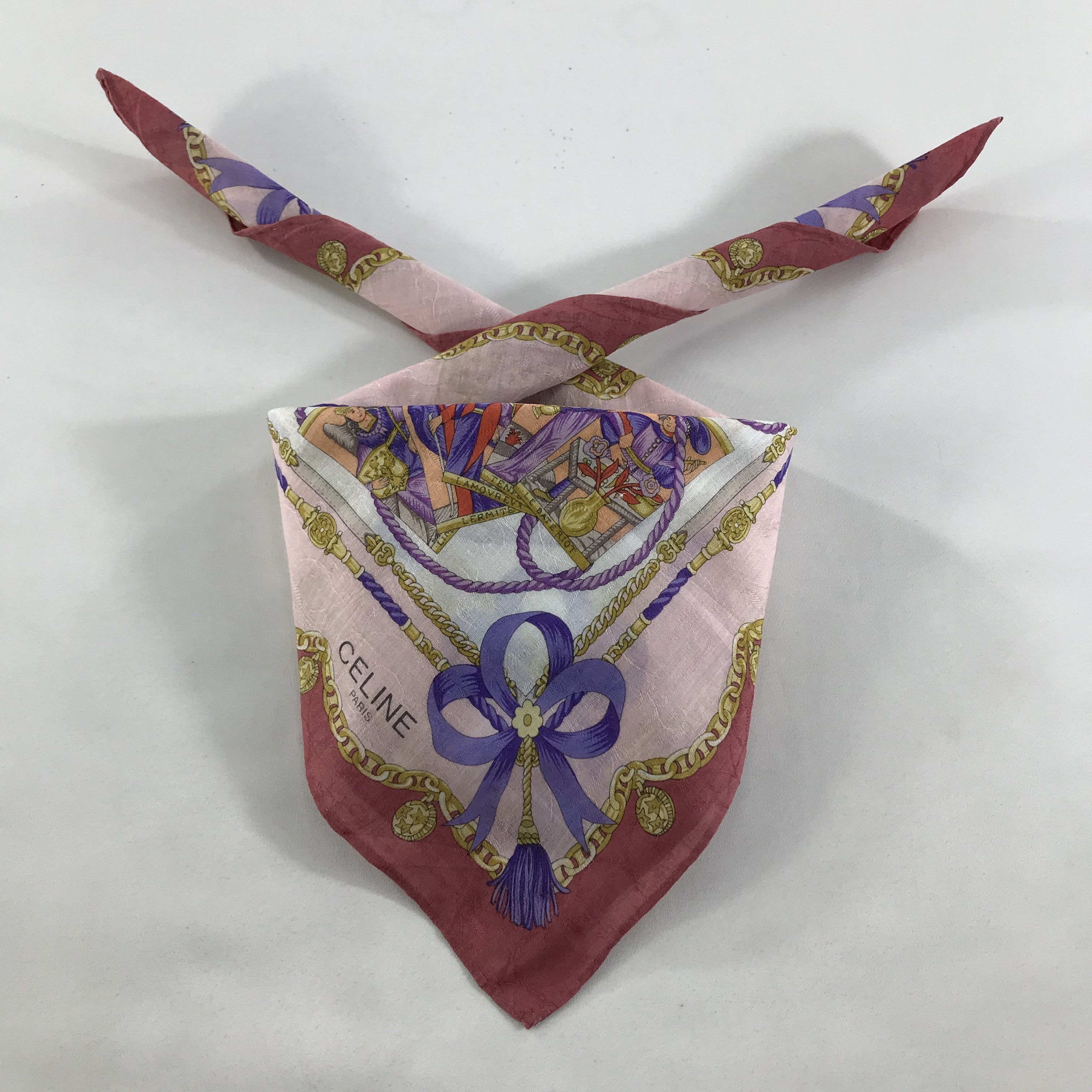 Celine × Vintage Celine Bandana / Handkerchief / Neckerchief - S1302 Size ONE SIZE - 3 Thumbnail