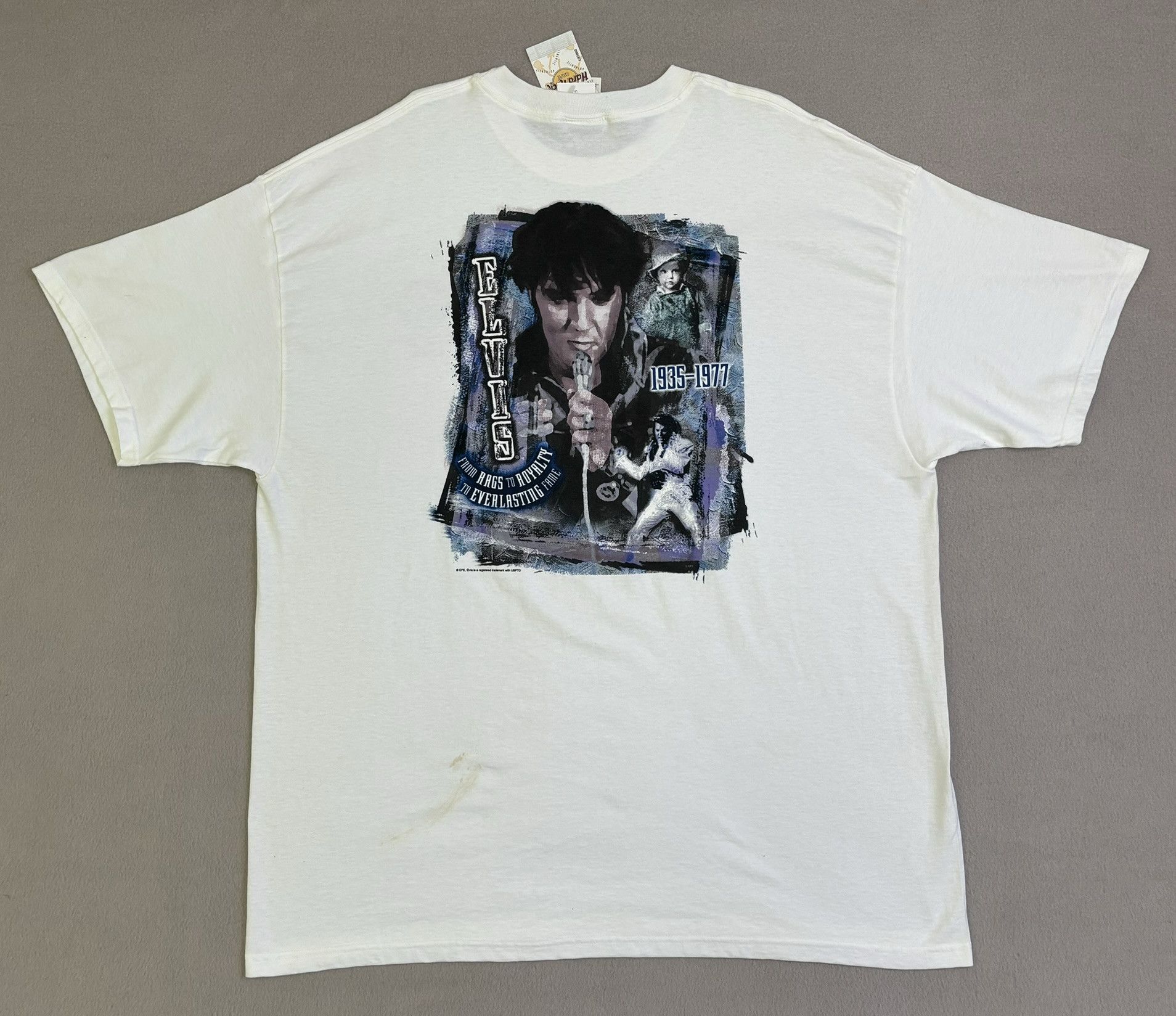 Hard Rock Cafe × Vintage Hard Rock Cafe Elvis Presley Original Tag T-shirt Size. 2XL Size US XXL / EU 58 / 5 - 12 Thumbnail