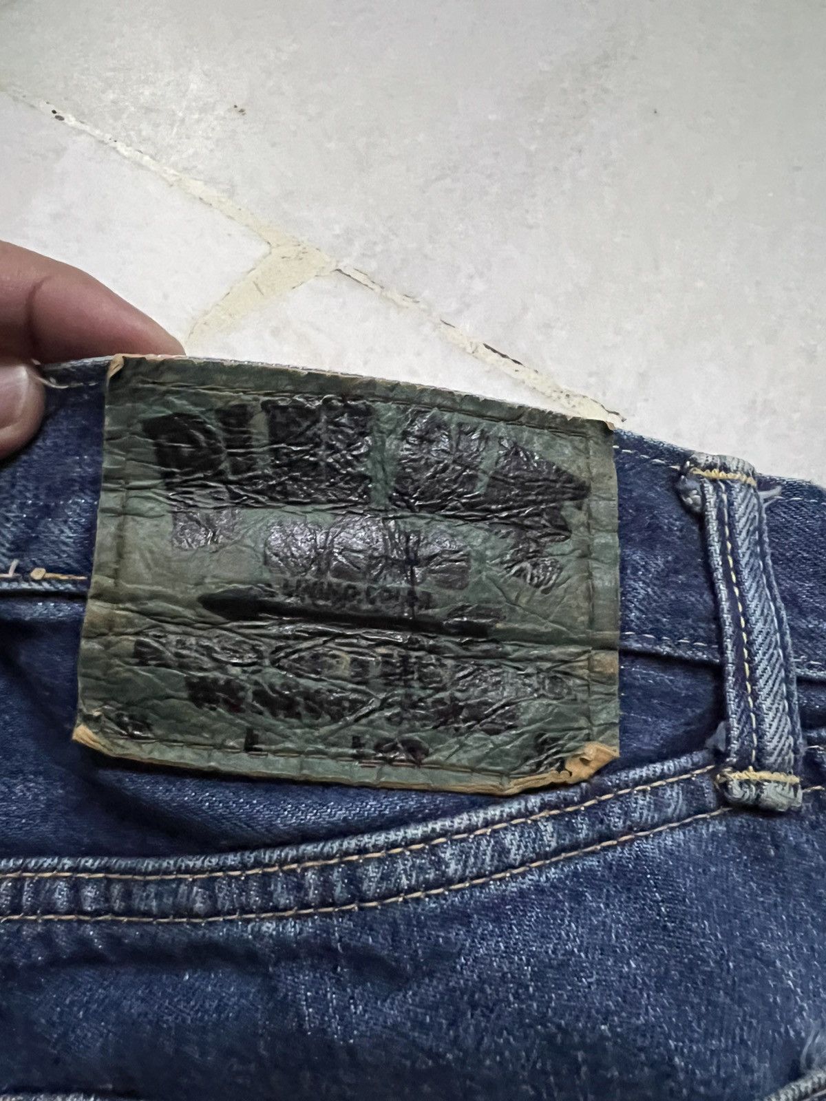 Japanese Brand 80’s H.R Market Blue Blue Japan Selvedge Jean Size US 31 - 23 Thumbnail