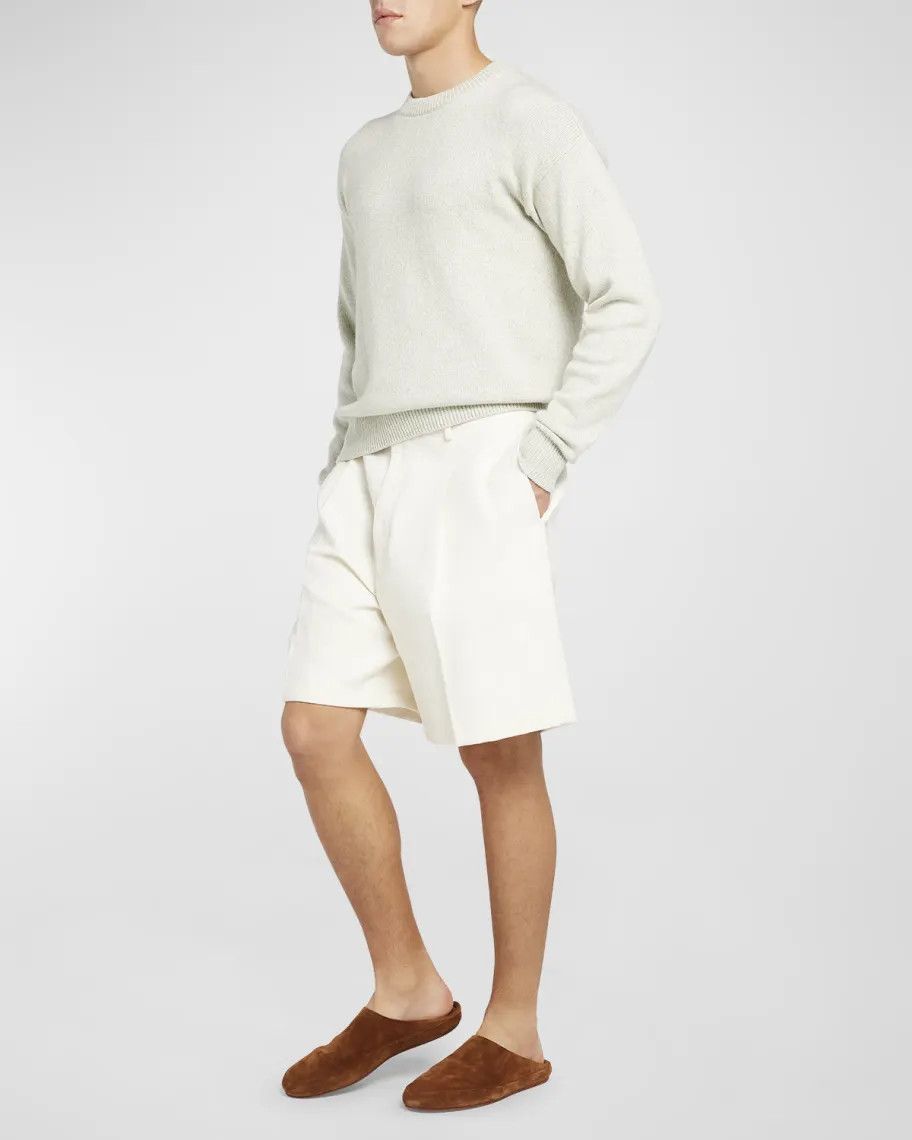 Loro Piana o1w1db10125 FAN7293 Washiba Crewneck Sweater in Light Grey Size US M / EU 48-50 / 2 - 4 Thumbnail
