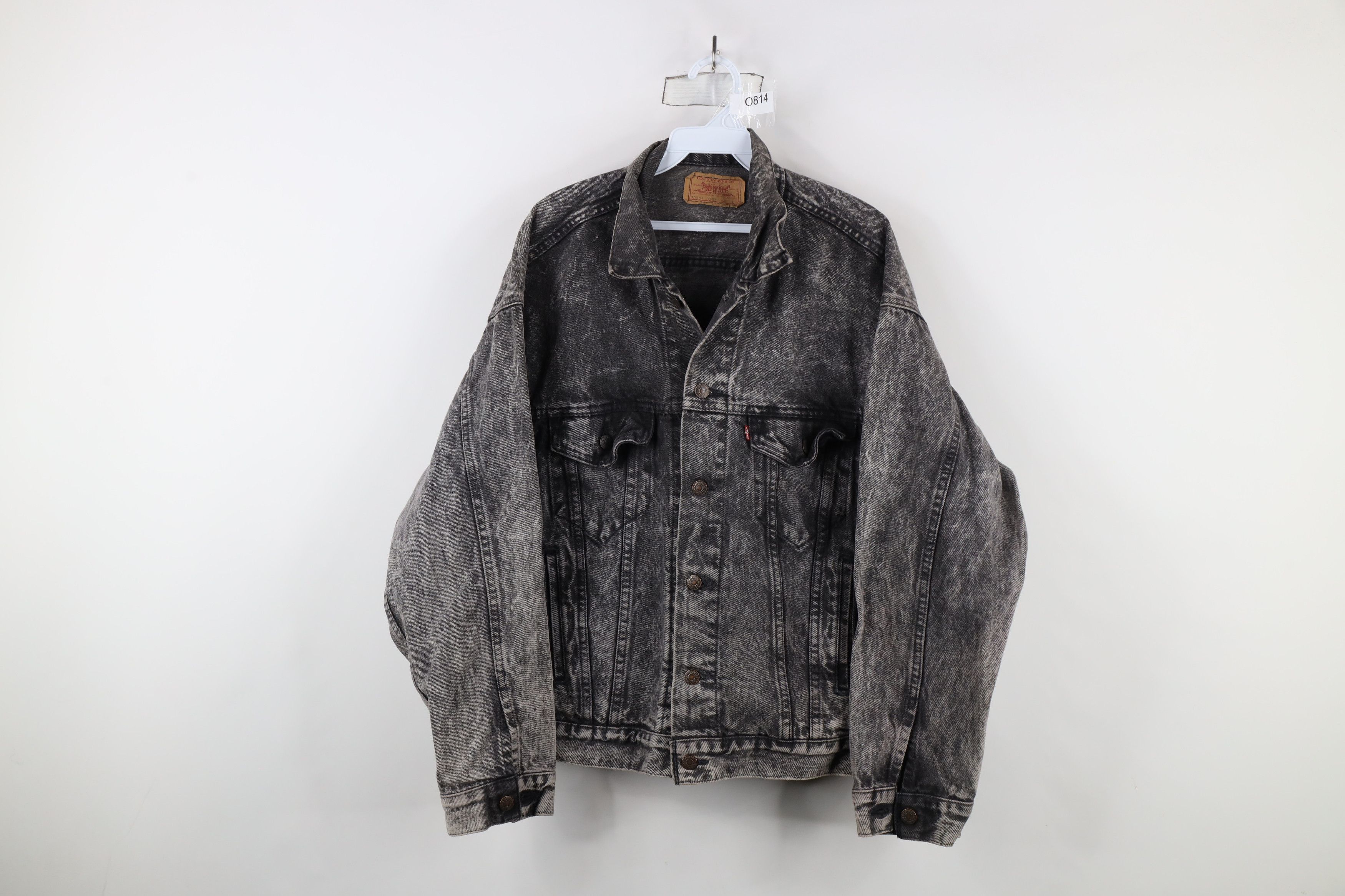 Levis Jacket Black Acid Wash Denim Jacket Vintage 1980's Levi's