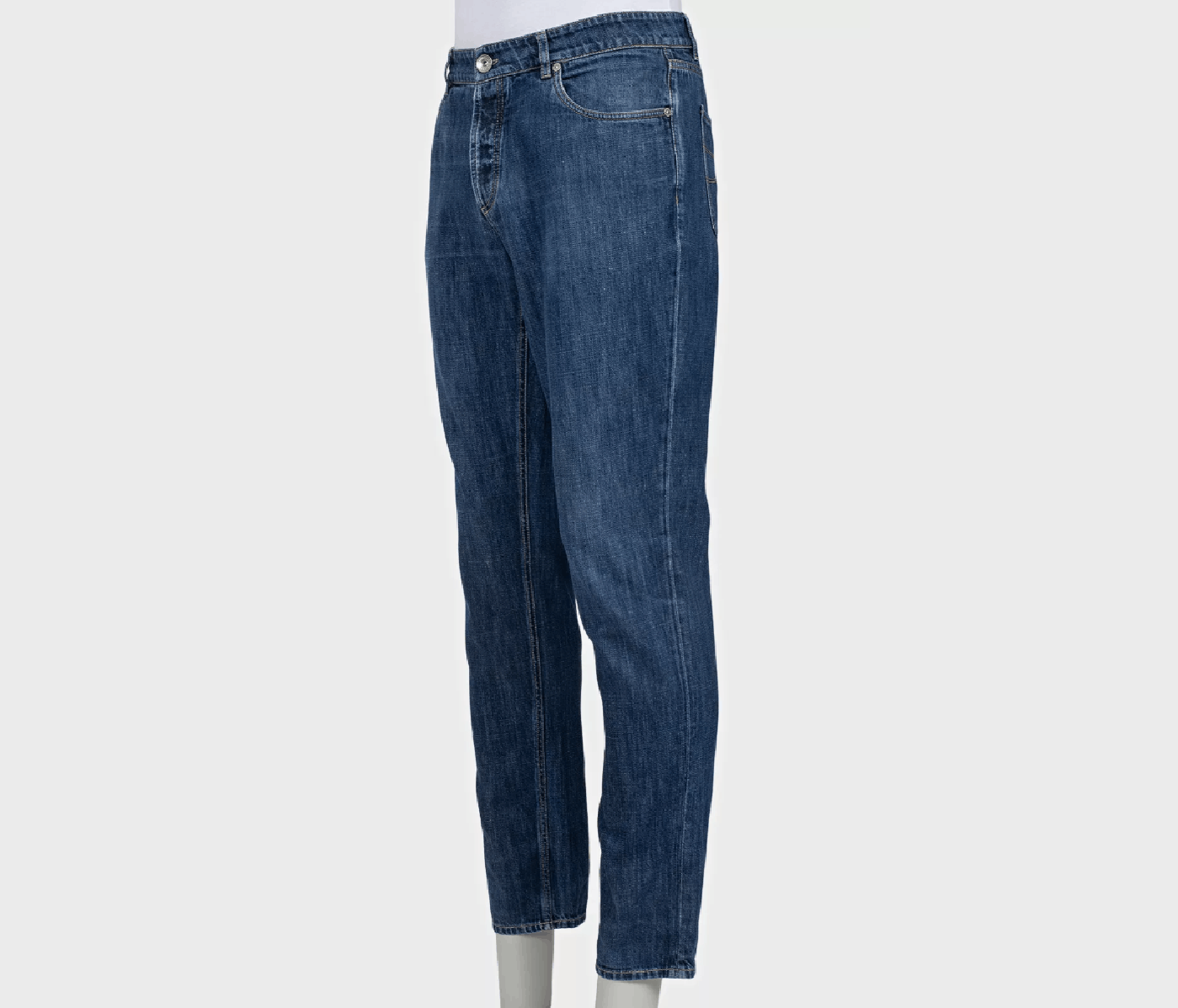 Brunello Cucinelli Brunello Cucinelli Blue Slim Fit Jeans Men L Size US 35 - 2 Thumbnail