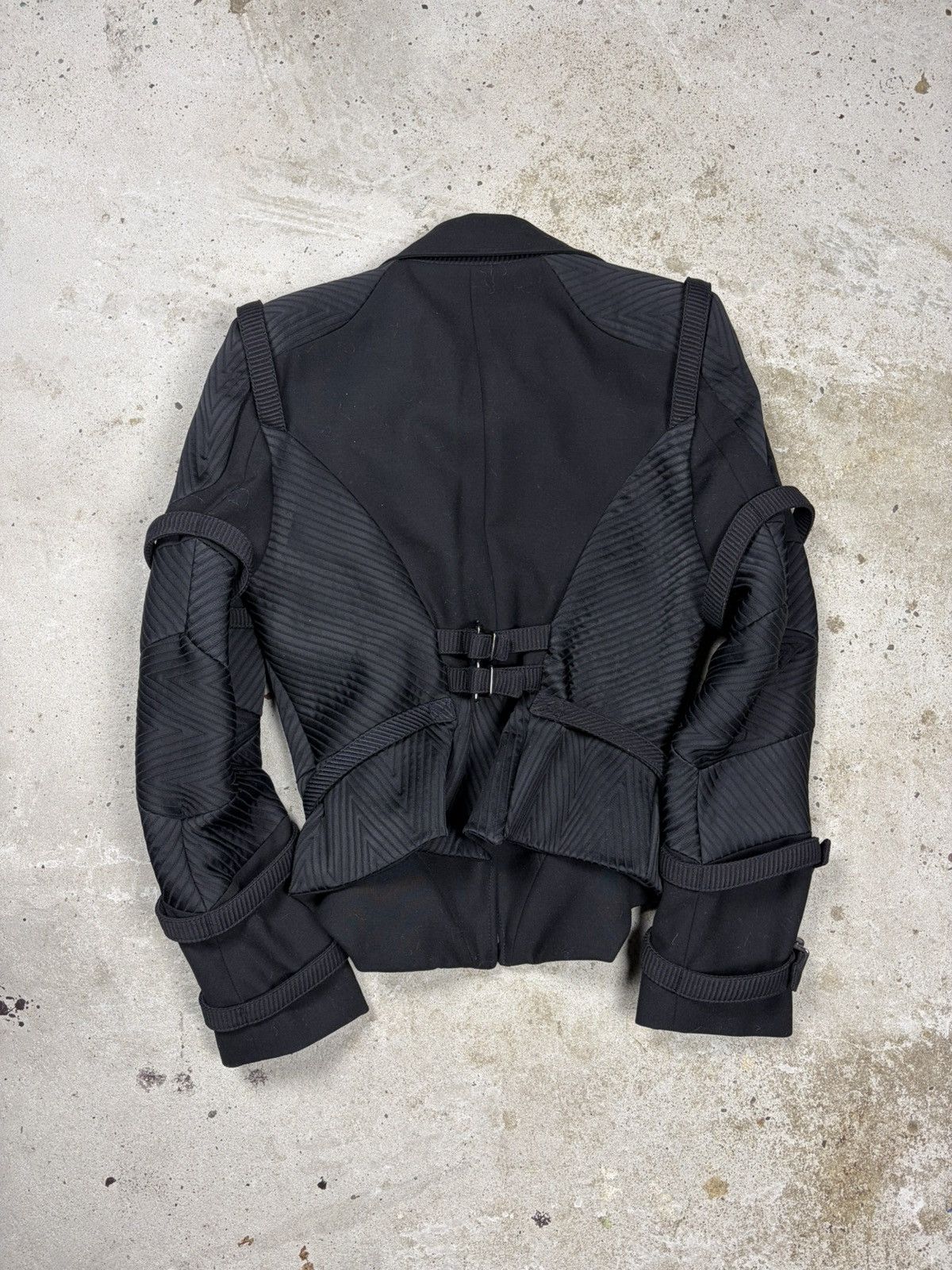 Versace FW2003 Gianni Versace by Donatella Bondage Moto Biker Jacket Size M / US 6-8 / IT 42-44 - 3 Thumbnail