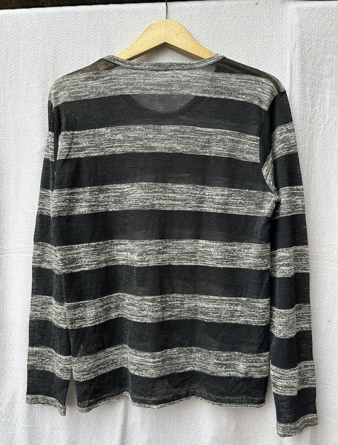 Japanese Brand Real standard japanese striped mesh knit styled Size US M / EU 48-50 / 2 - 2 Thumbnail