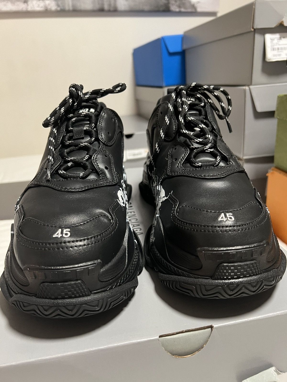 Balenciaga Balenciaga DIY Metal Black Triple S Size US 12 / EU 45 - 3 Thumbnail