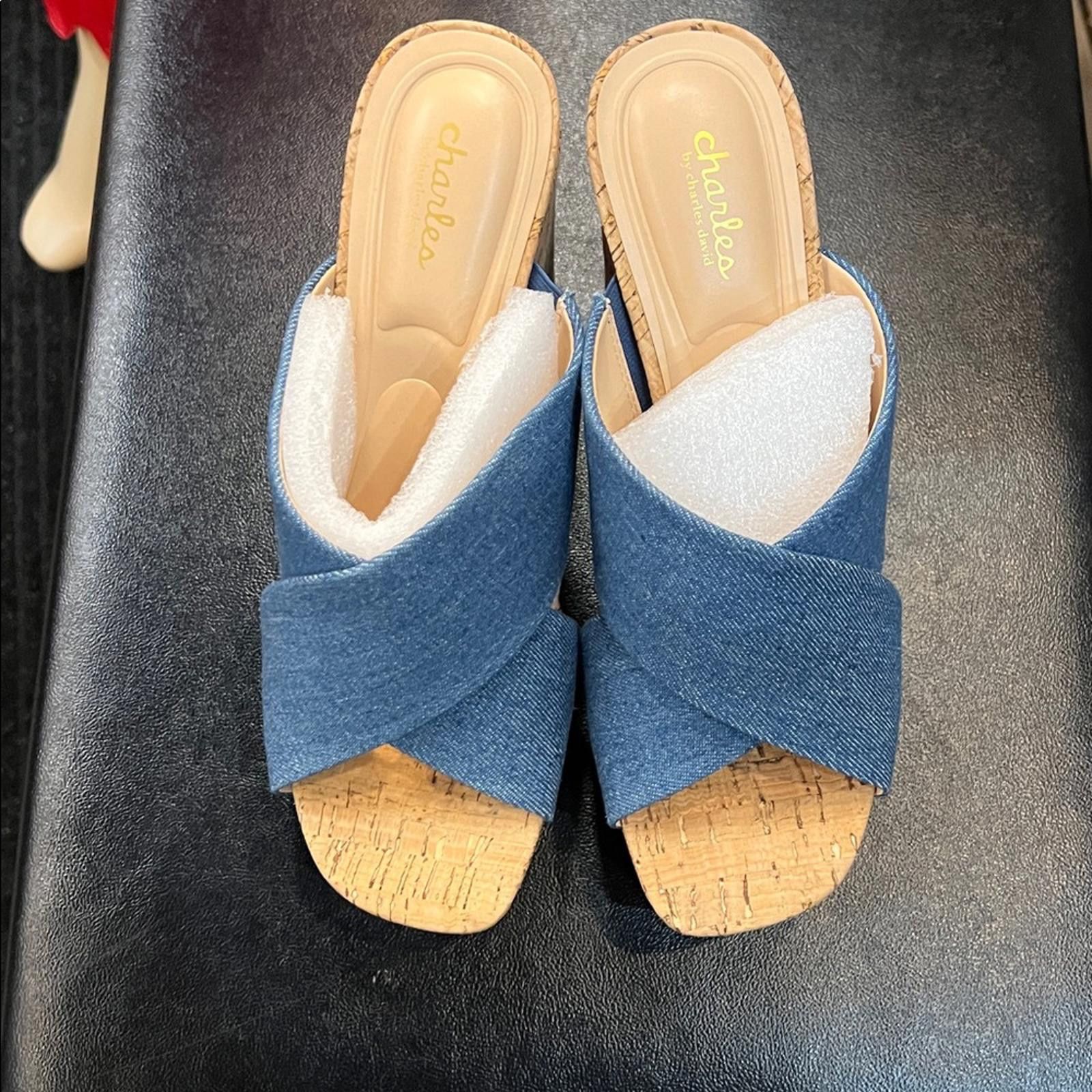 Other Denim Wedge Sandals Size US 8.5 / IT 38.5 - 1 Thumbnail