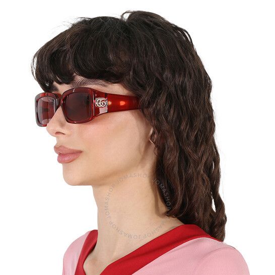 Gucci NEW GUCCI GG1403SK-003 Burgundy Size ONE SIZE - 2 Thumbnail