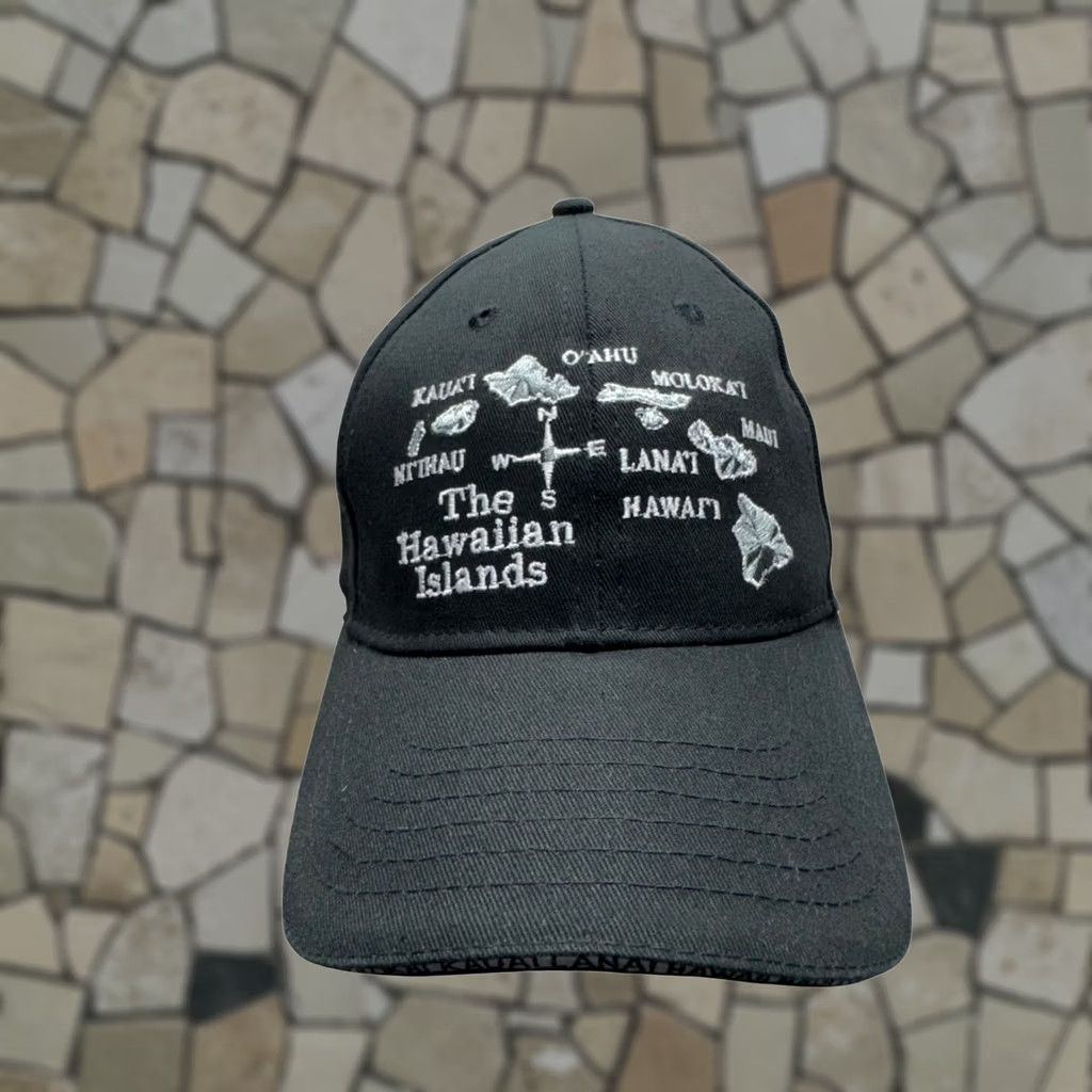 Vintage Surfware Hawaiian Classics Baseball Cap OSFA Black 100% Cotton Adjustable Mens Size ONE SIZE - 1 Thumbnail