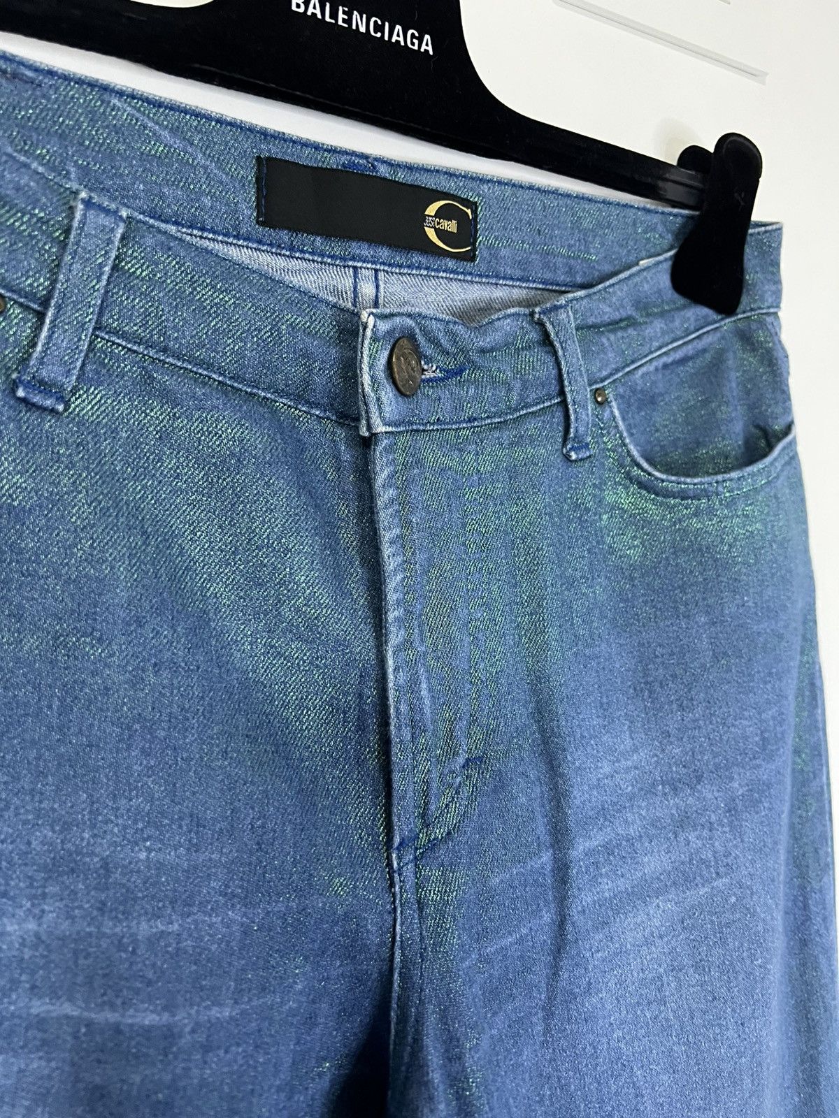 Just Cavalli Just cavalli flared blue denim M glitter Size 28" / US 6 / IT 42 - 2 Thumbnail