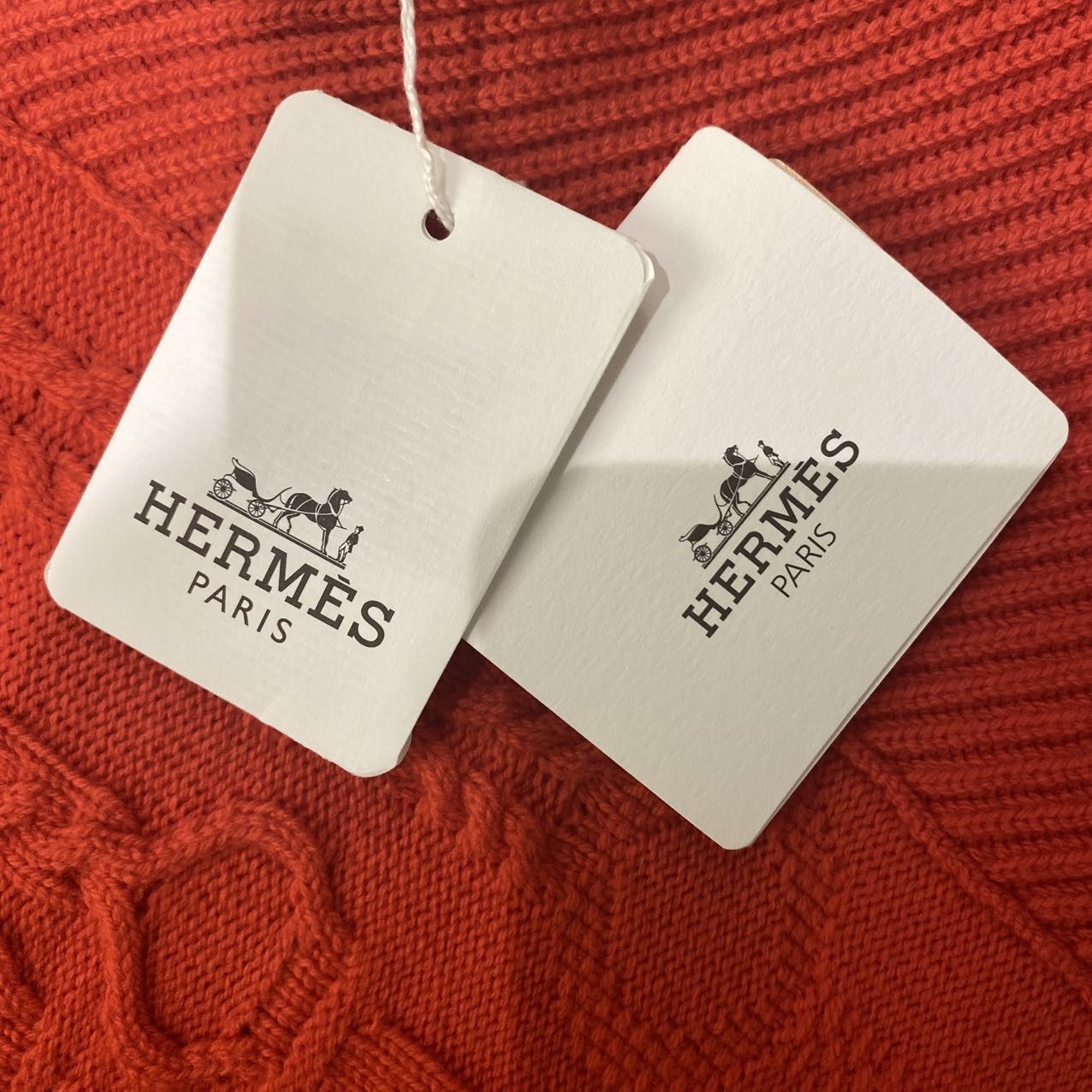 Hermes Hermes Red Jacquard Knit Short Sleeve Top K26WX Size XXS / US 00 / IT 34 - 7 Thumbnail
