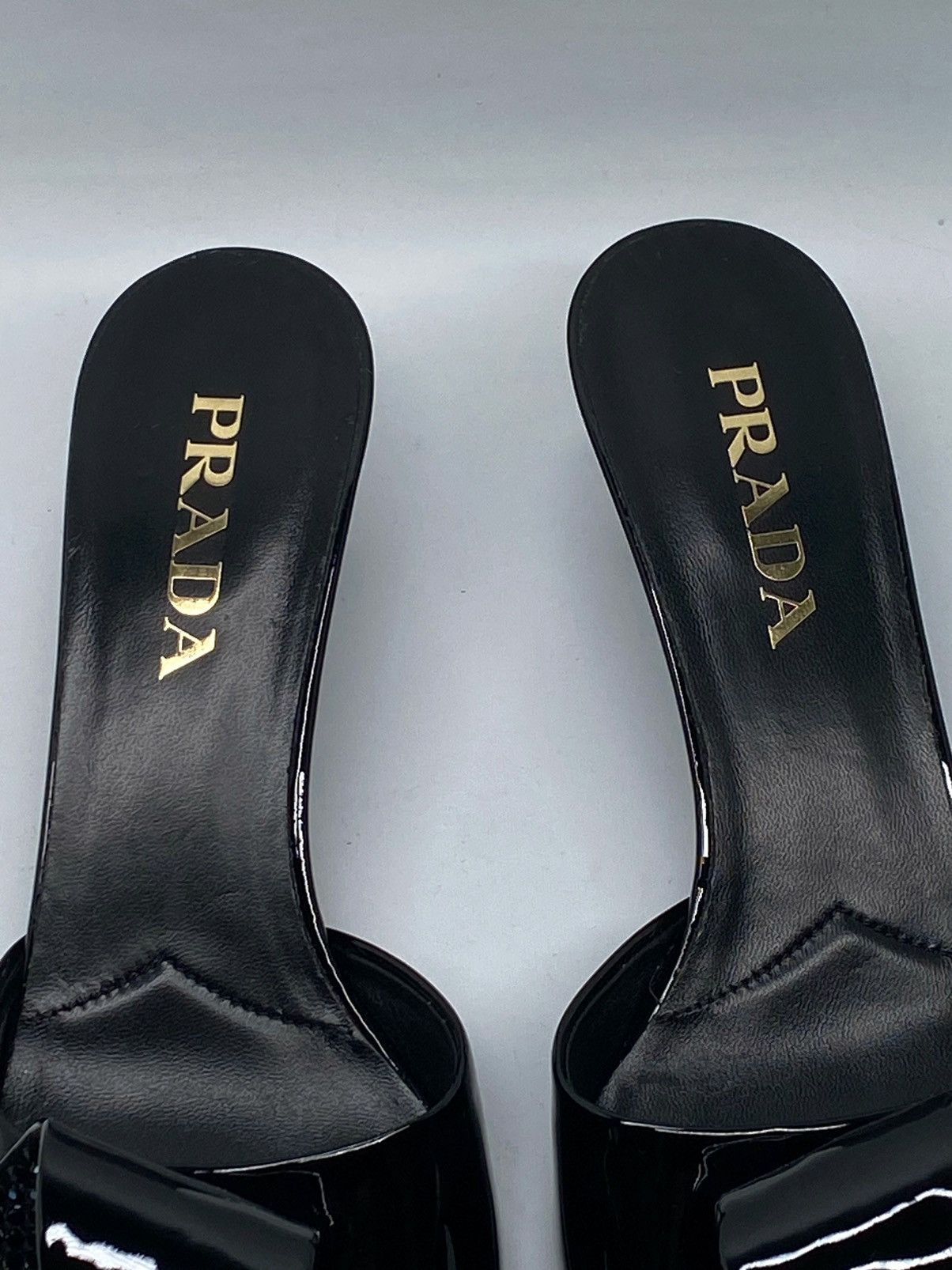 Prada Prada Patent leather Crystal embellished sandals size 38.5 Size US 8.5 / IT 38.5 - 3 Thumbnail