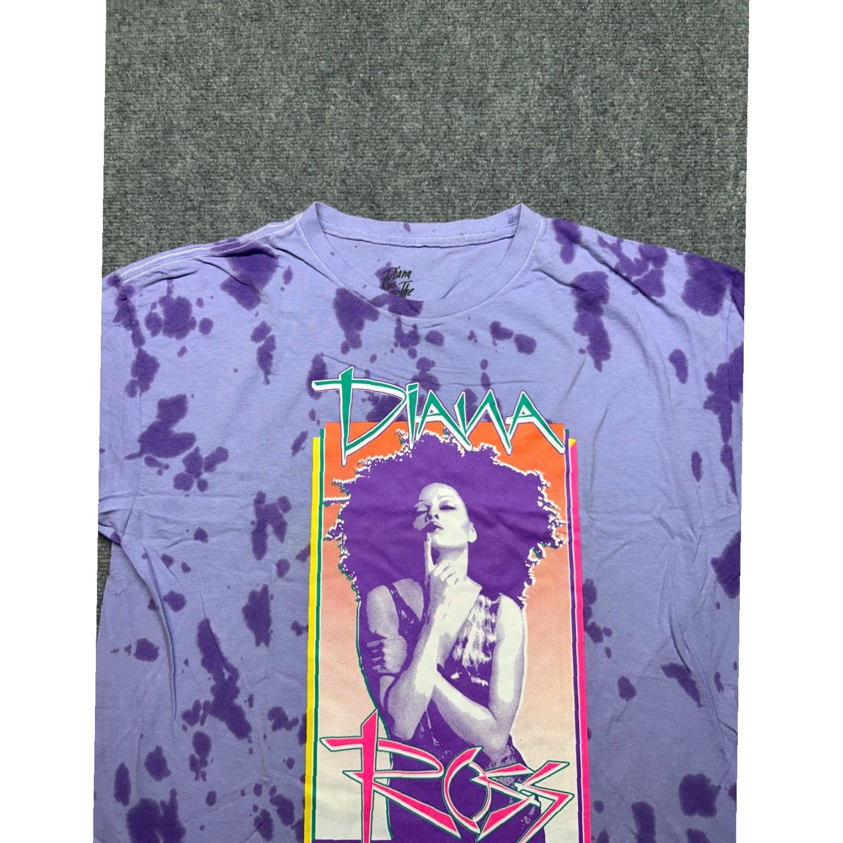 Vintage Diana Ross The Boss Apparel T-Shirt Womens 2X Purple Tie Dye Retro Graphic New Size XXL / US 16-18 / IT 52-54 - 3 Thumbnail