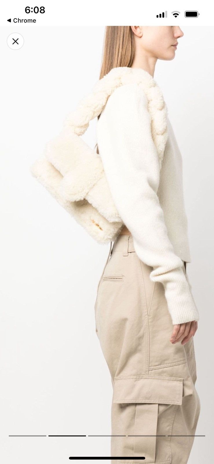 Jacquemus Authentic BRAND NEW JACQUEMUS LE BAMBIDOU SHEARLING FLAP BAG Size ONE SIZE - 11 Thumbnail