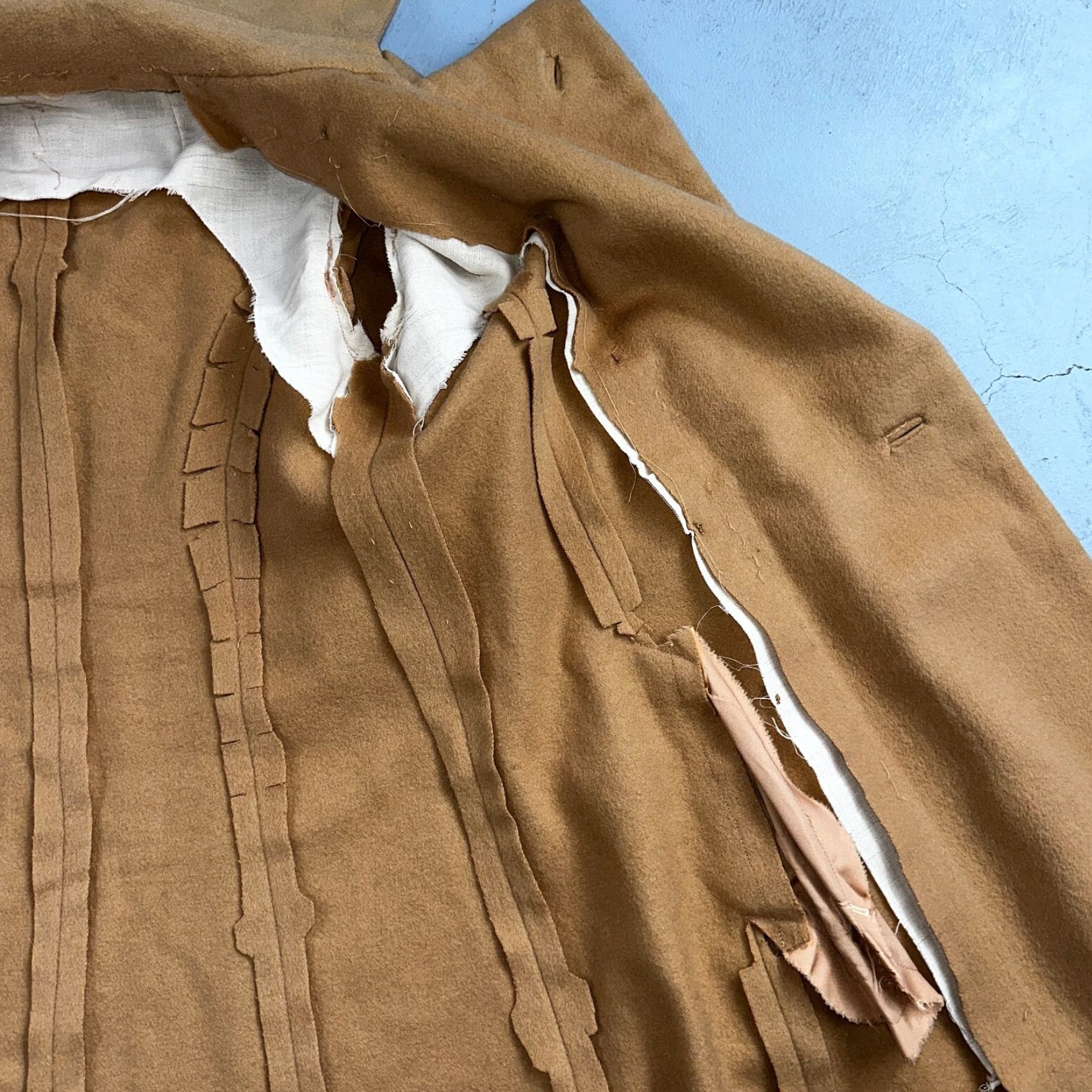 Vintage VINTAGE 1950s Taupe Brown Wool Swing Coat Rockabilly Belted Coat Women’s 50s Brown Wool Swing Coat Size S / US 4 / IT 40 - 4 Thumbnail