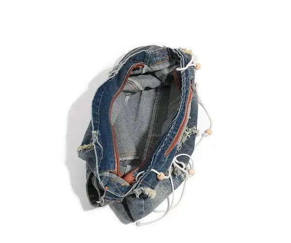 VIBE Jeans Casual Totes Shoulder Bags y2k unisex women Size ONE SIZE - 8 Thumbnail