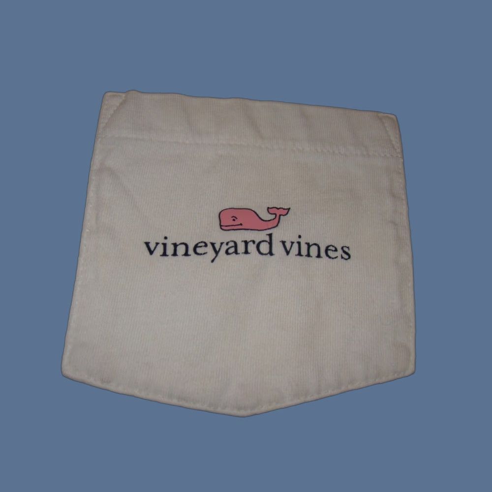 Vineyard Vines Vineyard Vines Adult Mens M L/S Pocket Spell Out Logo Whale White Shirt Size US M / EU 48-50 / 2 - 1 Thumbnail