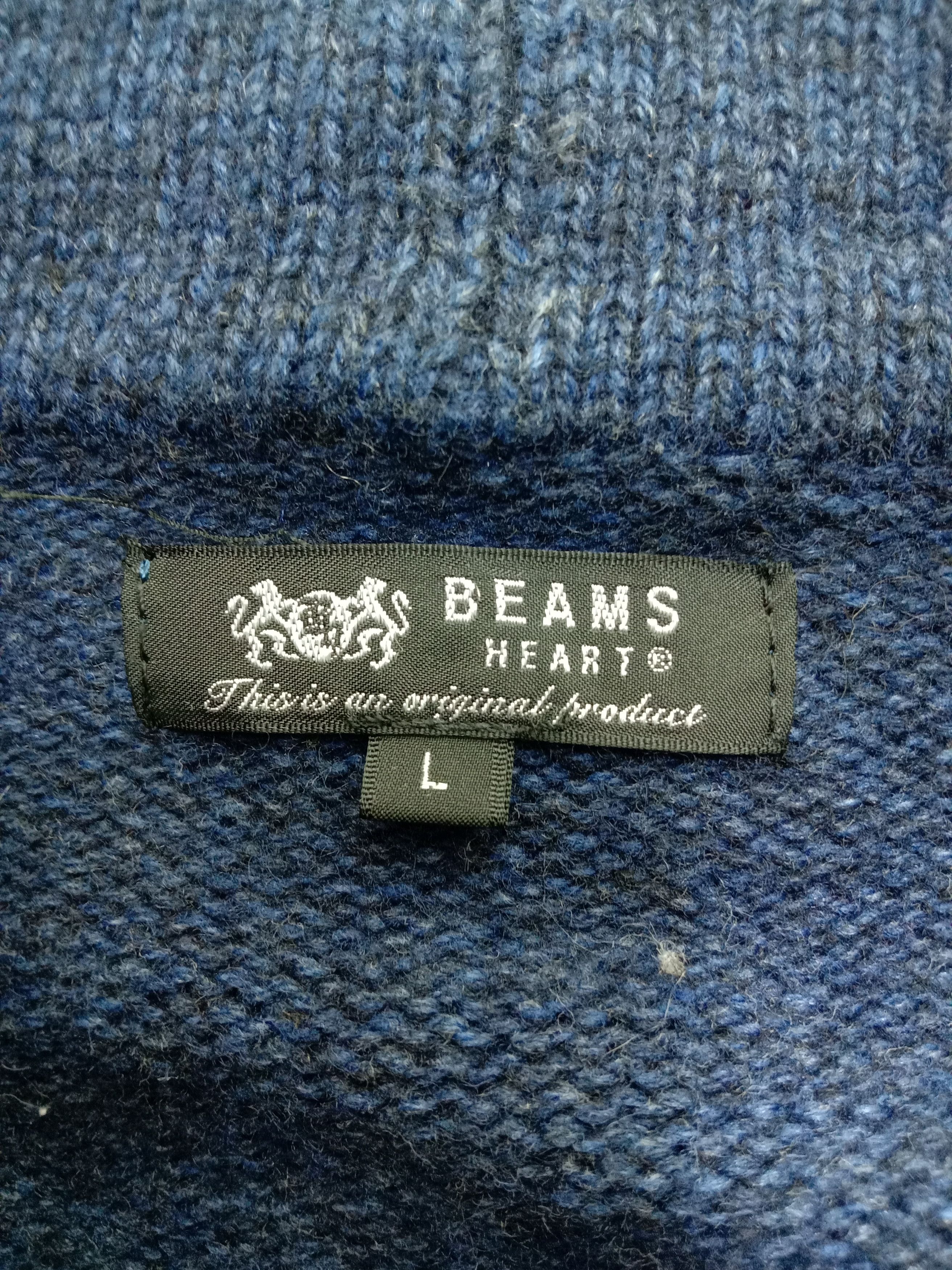 Beams Plus Vintage Beams Knit Wool Cardigan Size US L / EU 52-54 / 3 - 7 Thumbnail