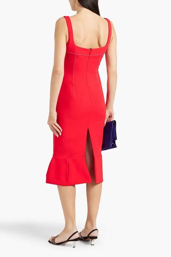 Marni o1y1025 Midi Dress in Red Size M / US 6-8 / IT 42-44 - 3 Thumbnail