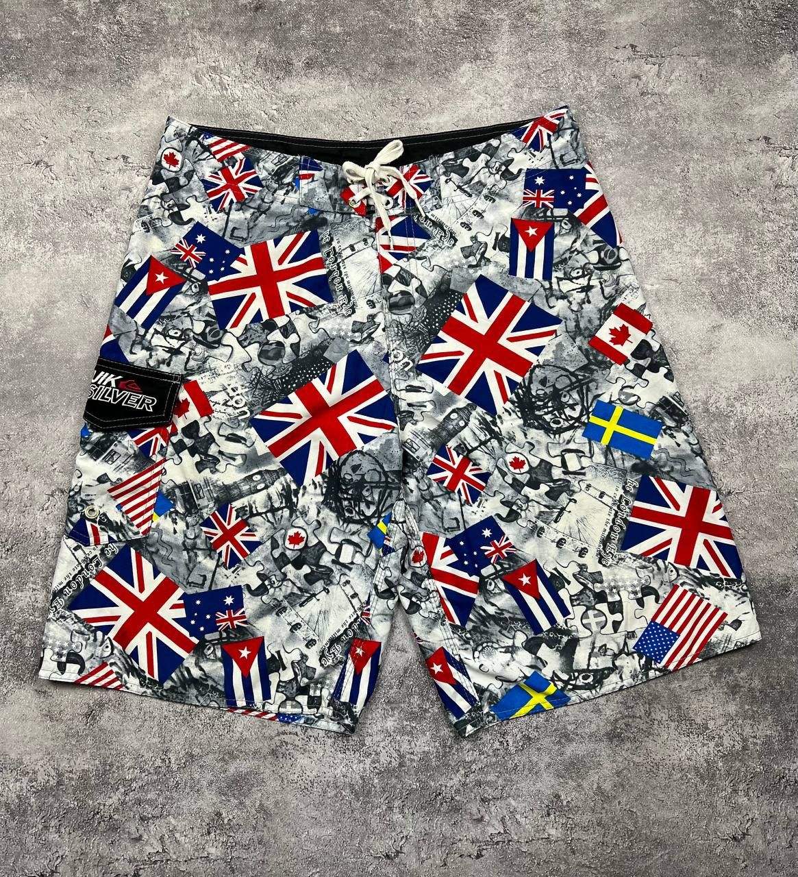 Quicksilver Vintage Quicksilver Swim Shorts Printed Flag Y2K 90S Surfing Size US 36 / EU 52 - 1 Thumbnail