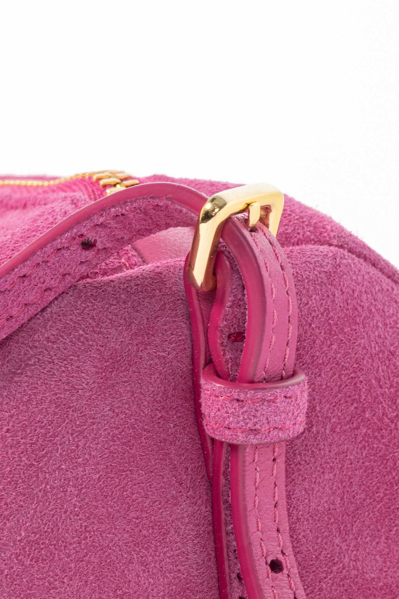 Miu Miu Miu Miu Pink Suede Logo-Embossed Pochette Size ONE SIZE - 8 Thumbnail