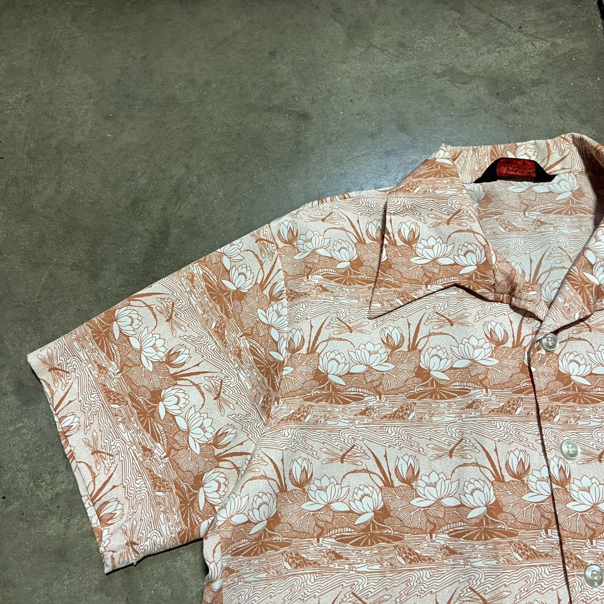 Vintage Vintage 70s Jaymar Button Up Shirt Disco Art Frog Lotus Size US L / EU 52-54 / 3 - 3 Thumbnail