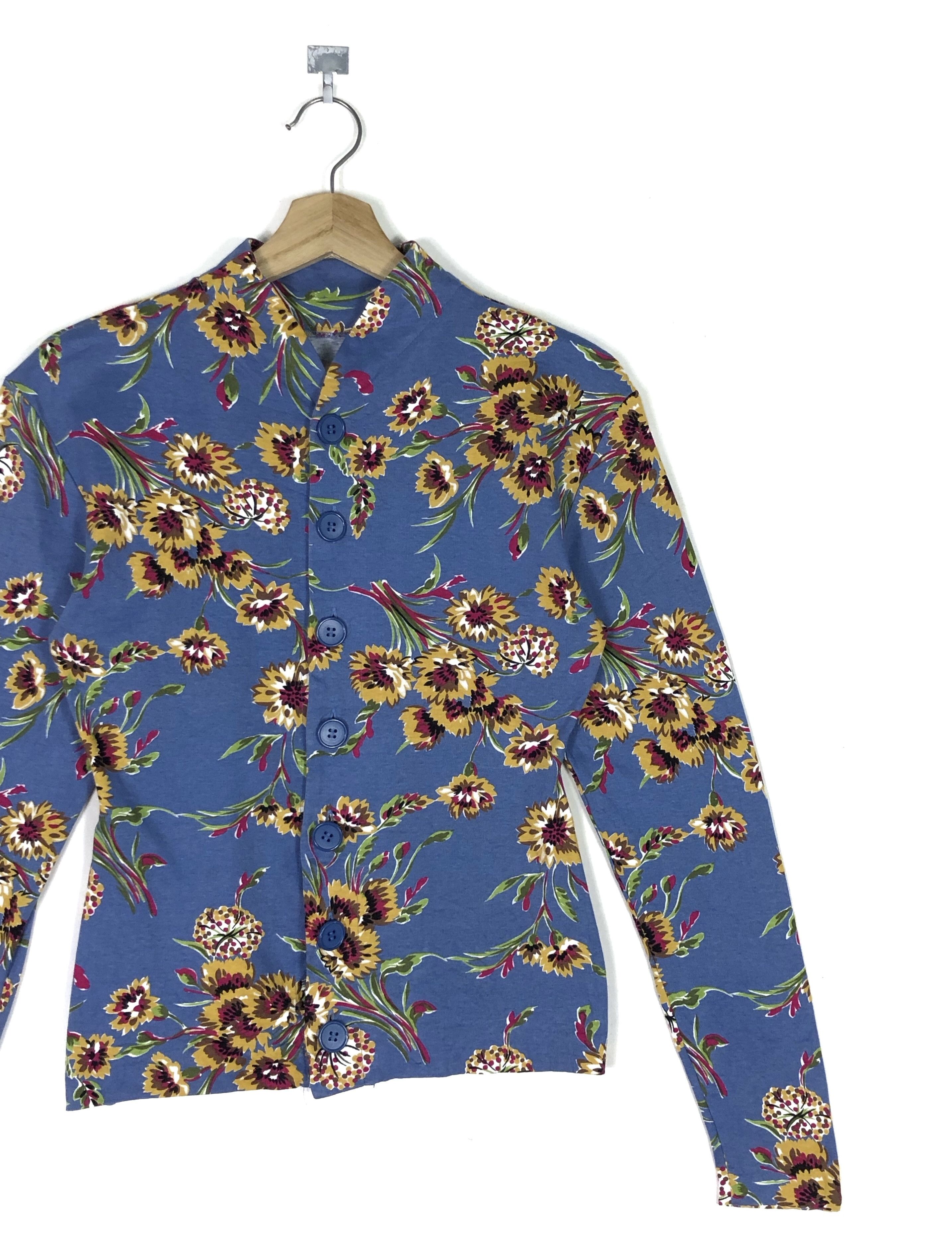Norma Kamali RARE🔥VINTAGE NORMA KAMALI FLORAL COTTON BUTTON UPS Size XS / US 0-2 / IT 36-38 - 3 Thumbnail