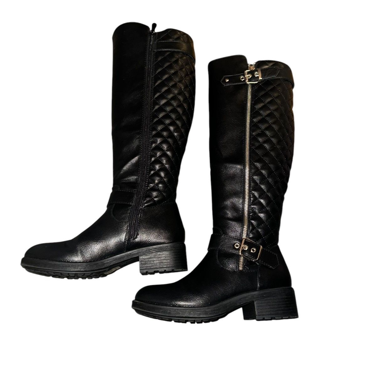 Other Dream Pairs tall block heel riding boots Size US 6 / IT 36 - 4 Thumbnail