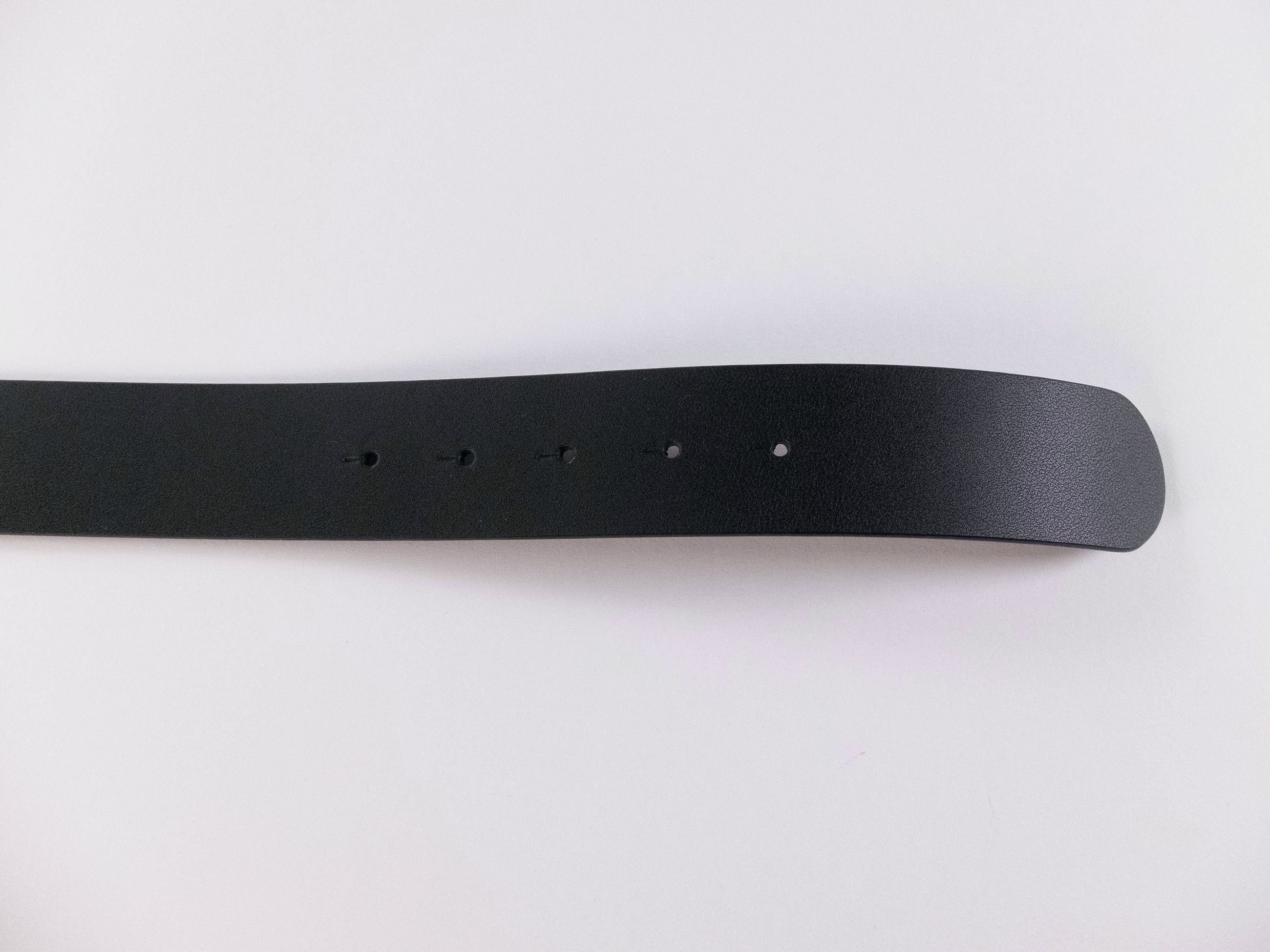 Alexander McQueen ALEXANDER MCQUEEN black Seal logo buckle leather belt 90 q Size 34 - 4 Thumbnail