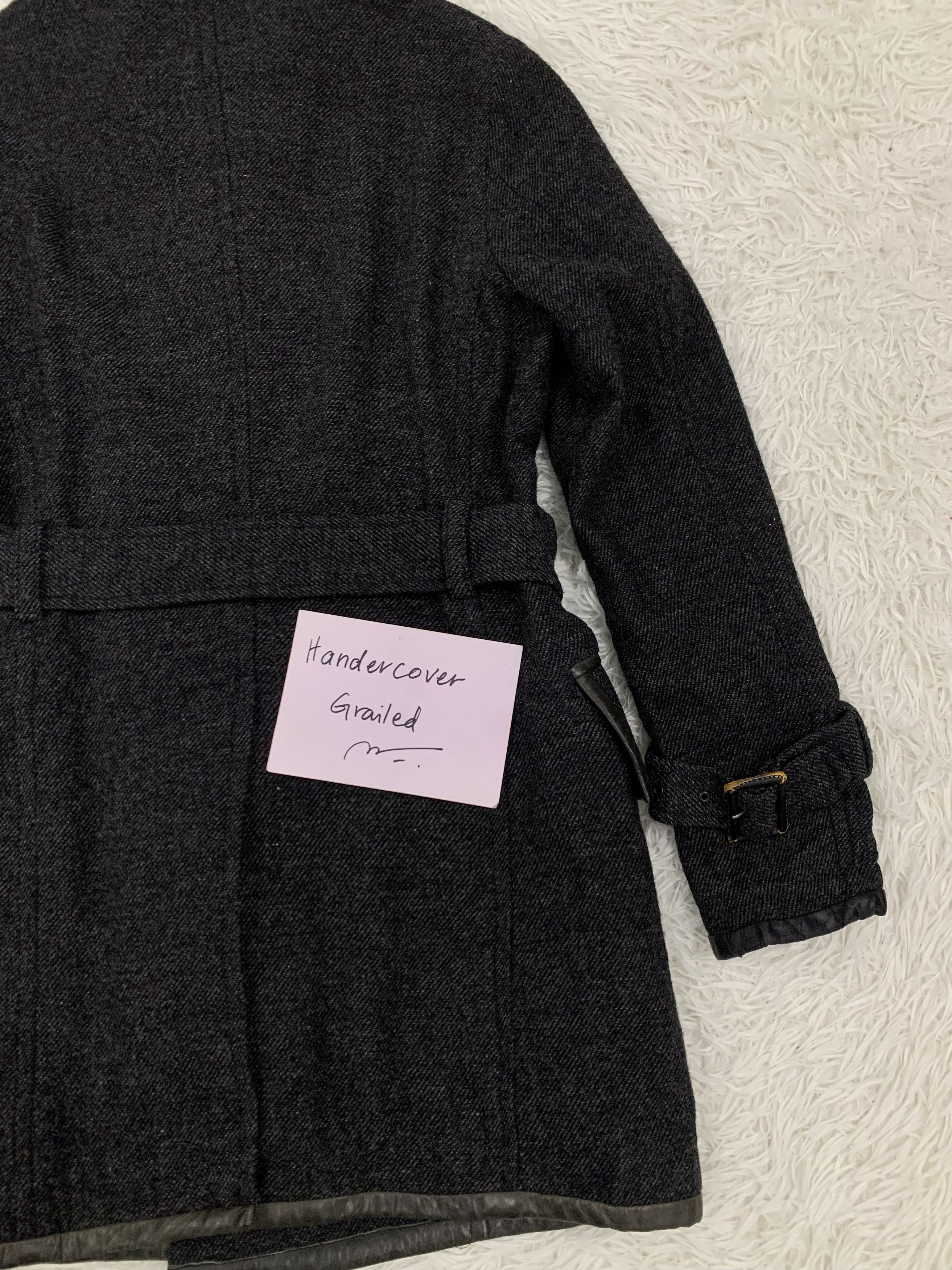 Yohji Yamamoto Vintage Y's by Yohji Yamamoto Gabardine Belted Wool Coat Size US M / EU 48-50 / 2 - 10 Thumbnail