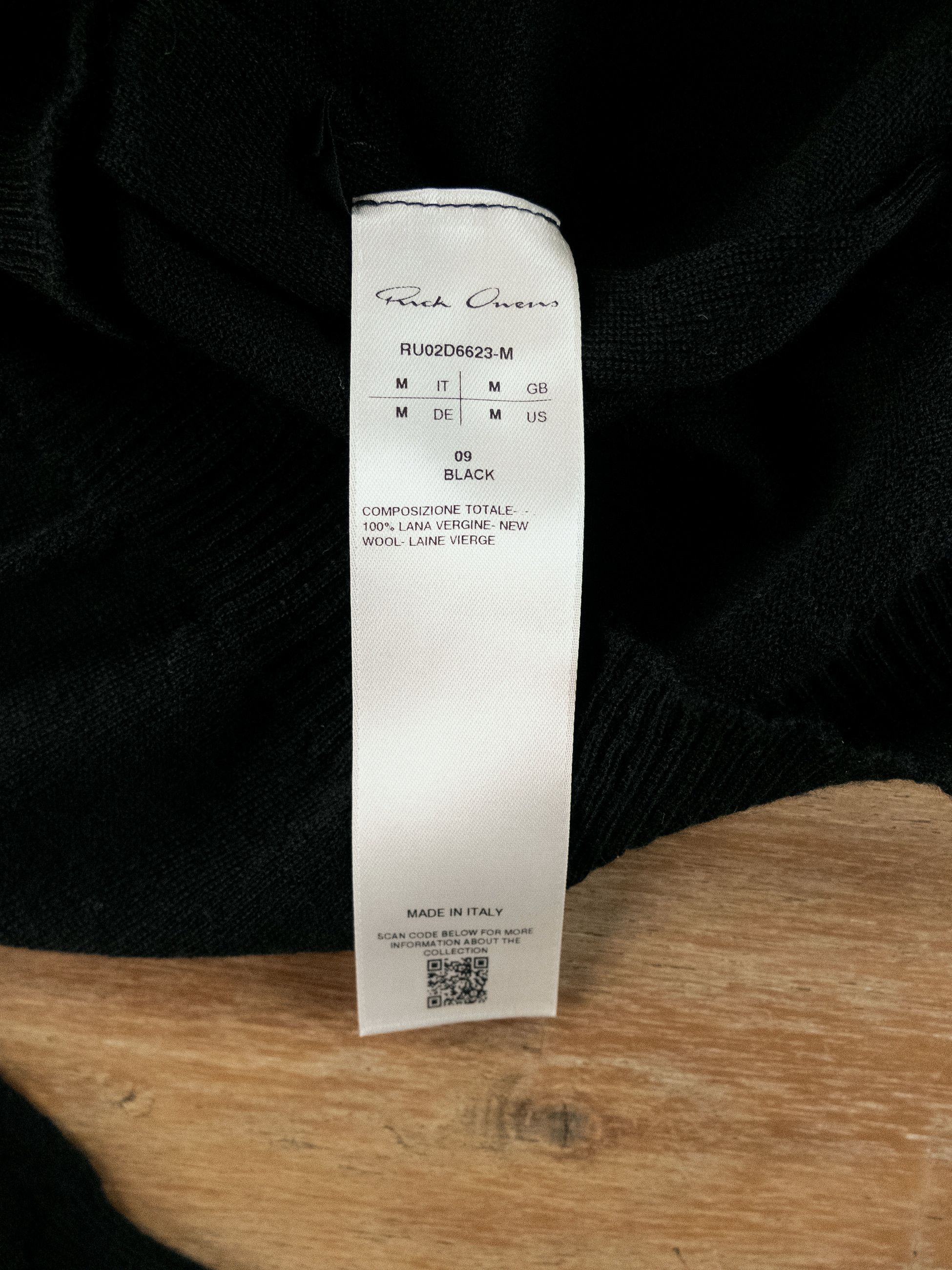 Rick Owens RICK OWENS black hooded oversized wool sweater Medium Size US M / EU 48-50 / 2 - 9 Thumbnail