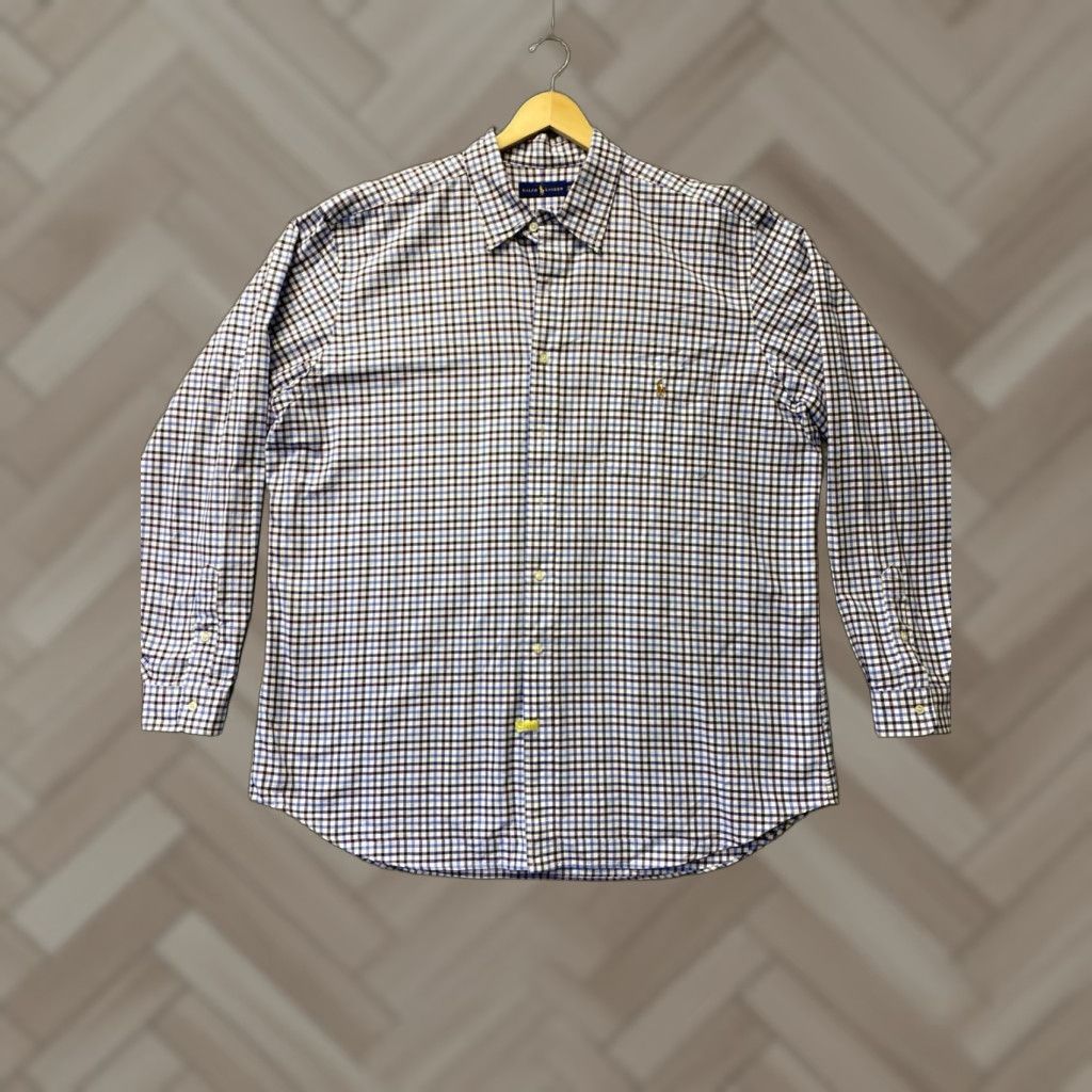 Ralph Lauren RALPH LAUREN Button Down Shirt Mens XXLT Classic Check Long Sleeve /161-5 Button-Down Polo Ralph Lauren Signature Pony Accent Size US XXL / EU 58 / 5 - 1 Thumbnail