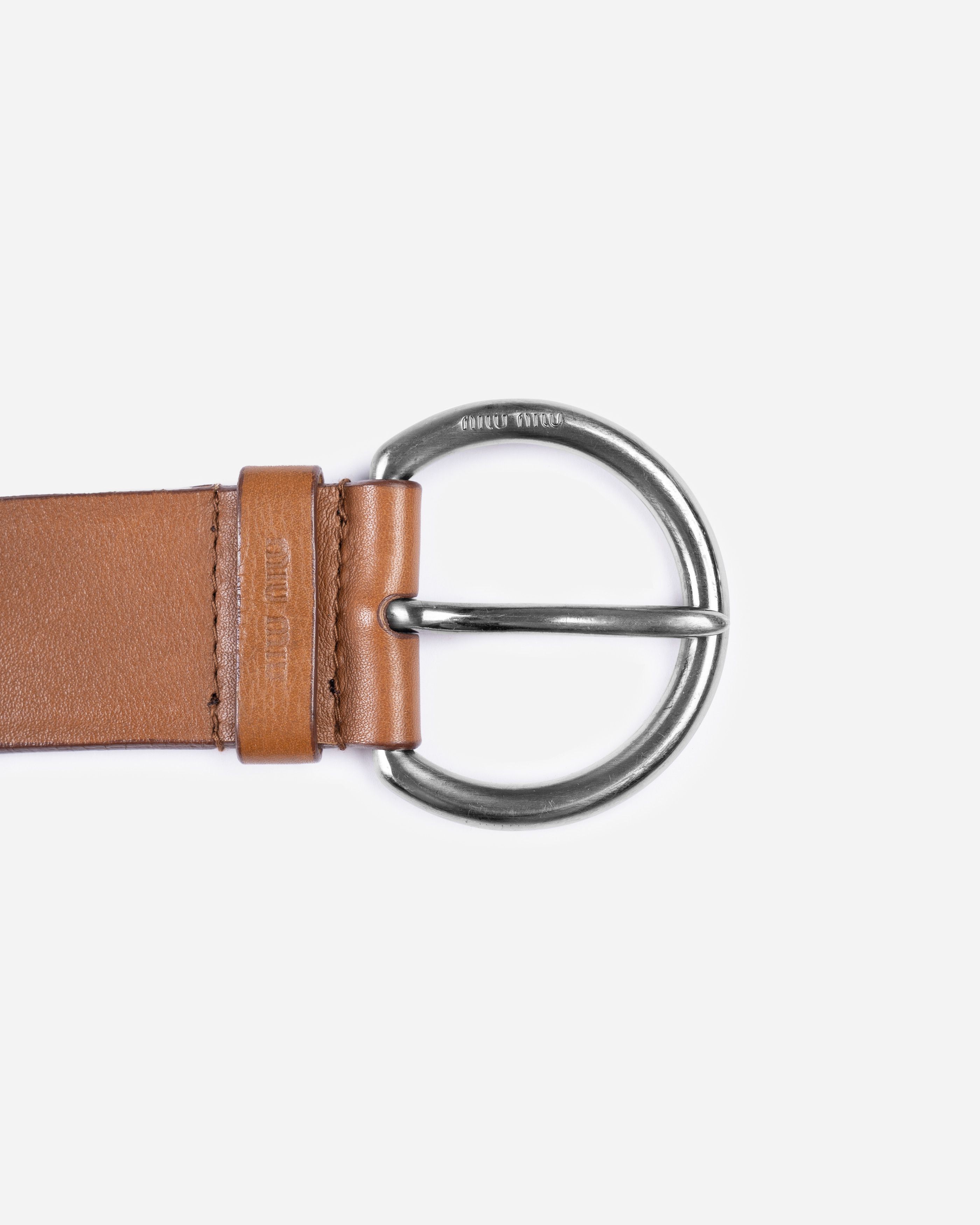 Miu Miu Miu Miu Rope Leather Belt Size 34 - 3 Thumbnail
