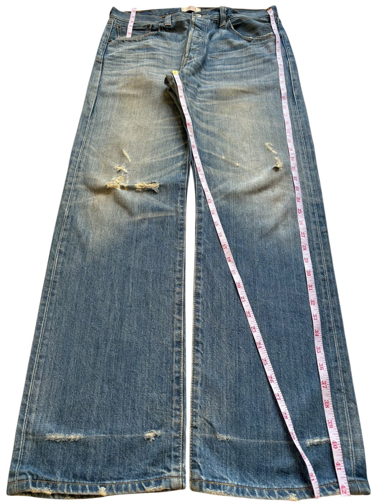 Levi's Vintage 90s Levis 501 Mud Wash Distressed Baggy Jeans Size US 34 / EU 50 - 12 Thumbnail