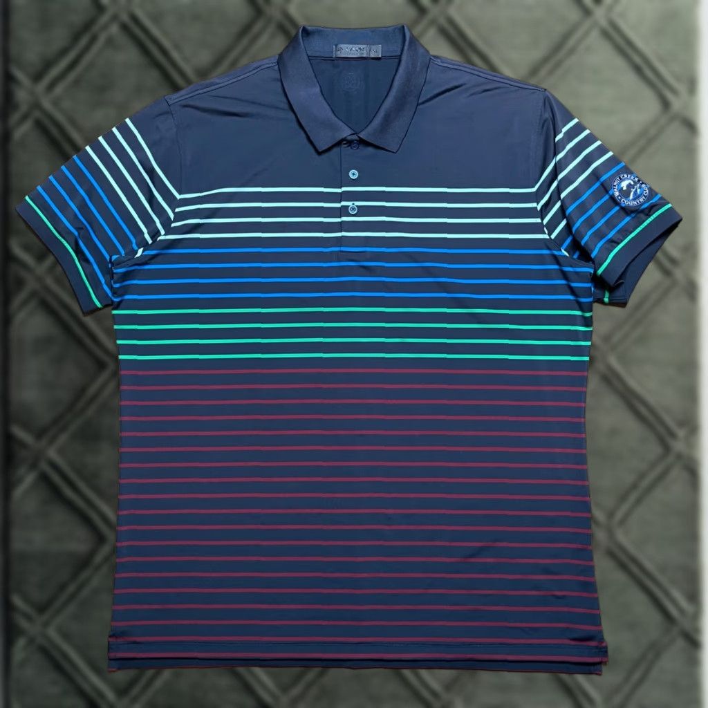 G/FORE G/FORE Men’s XL Walnut Creek Country Club Variegated Stripe Tech ...