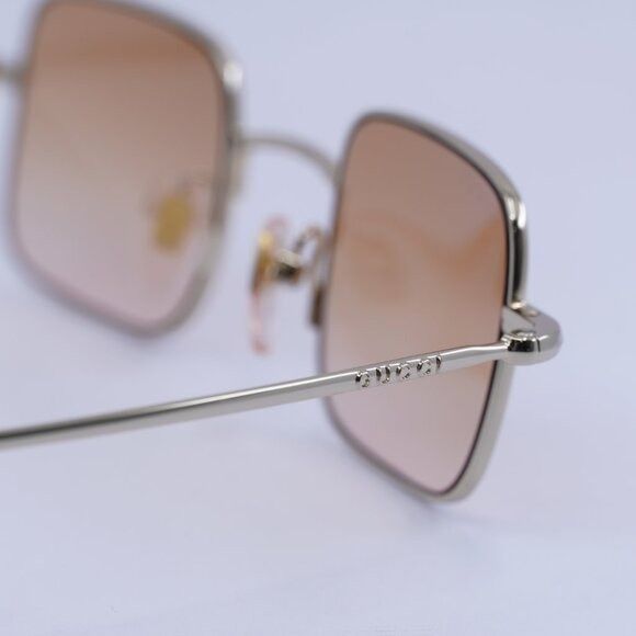 Gucci Gucci GG1813S 004 Sunglasses Gold Rectangle Frame Size ONE SIZE - 9 Thumbnail