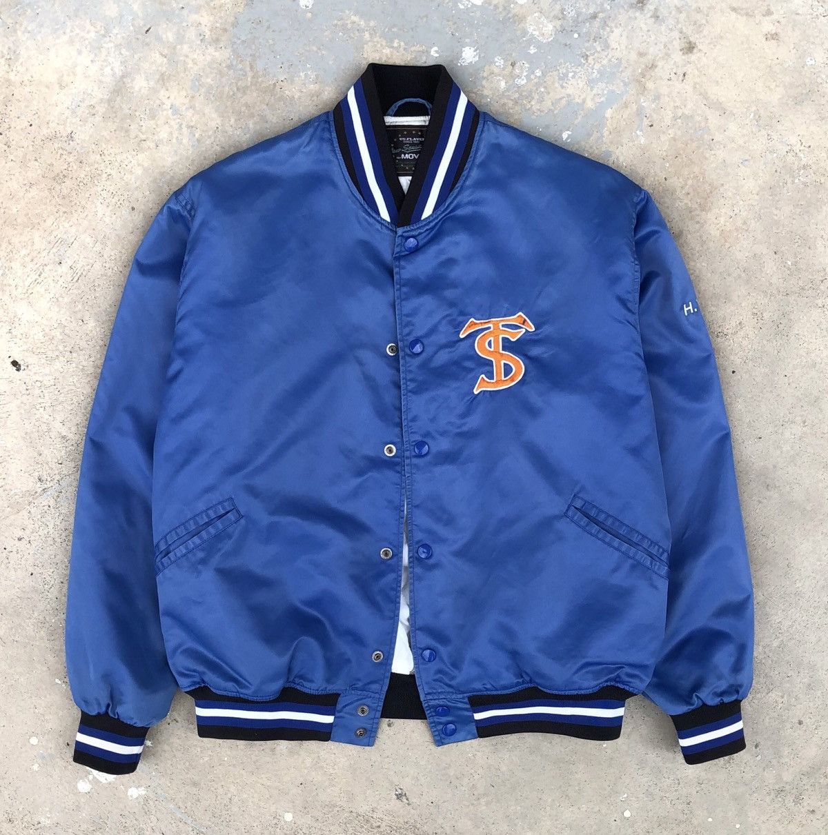 Vintage Vintage 80s 90s Mr.Moval Satin Varsity Jacket Size US L / EU 52-54 / 3 - 1 Thumbnail
