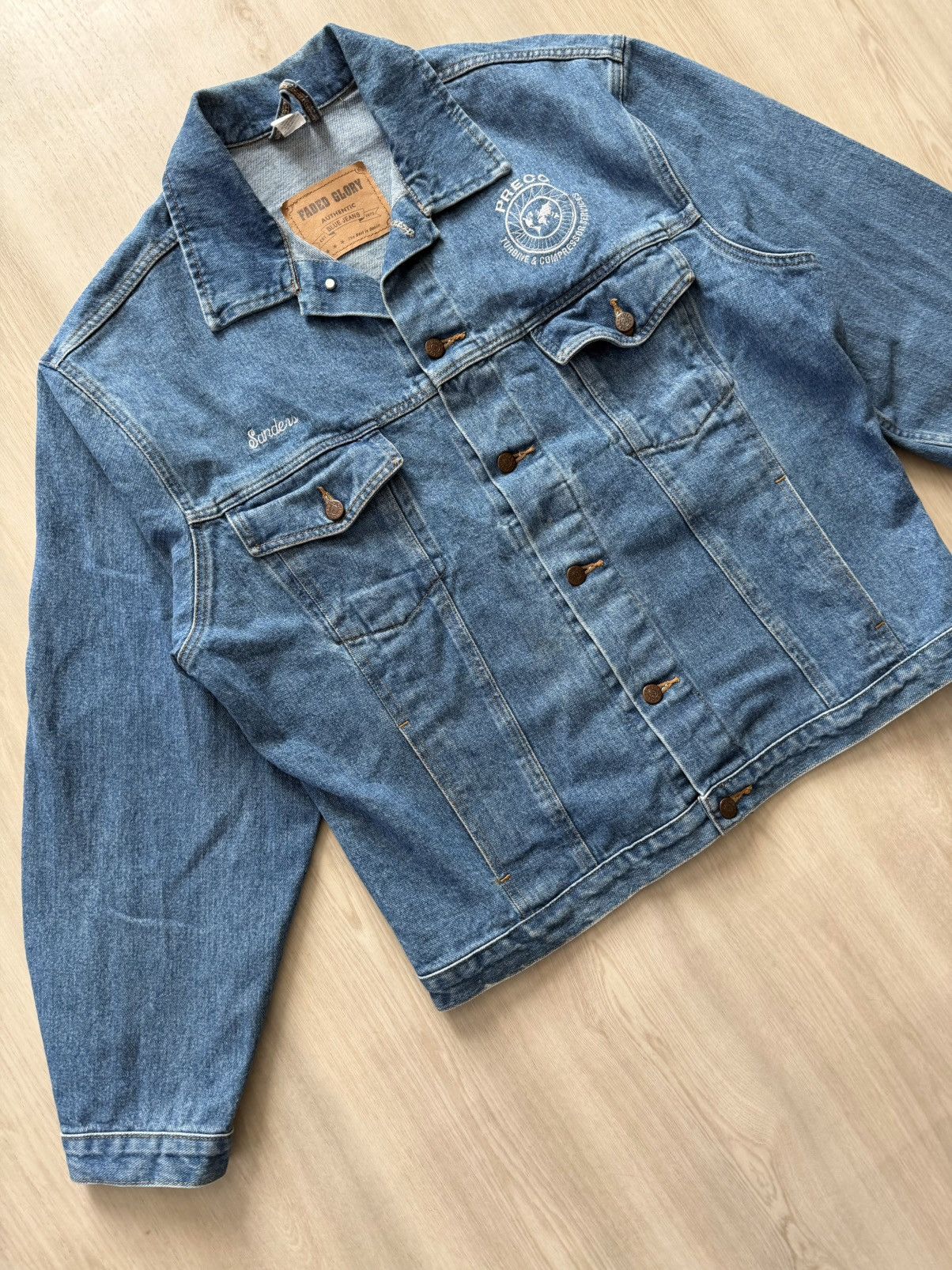 Faded Glory Vintage Faded Glory Jacket Blue Denim Trucker Y2K Sz XL Size US XL / EU 56 / 4 - 4 Thumbnail