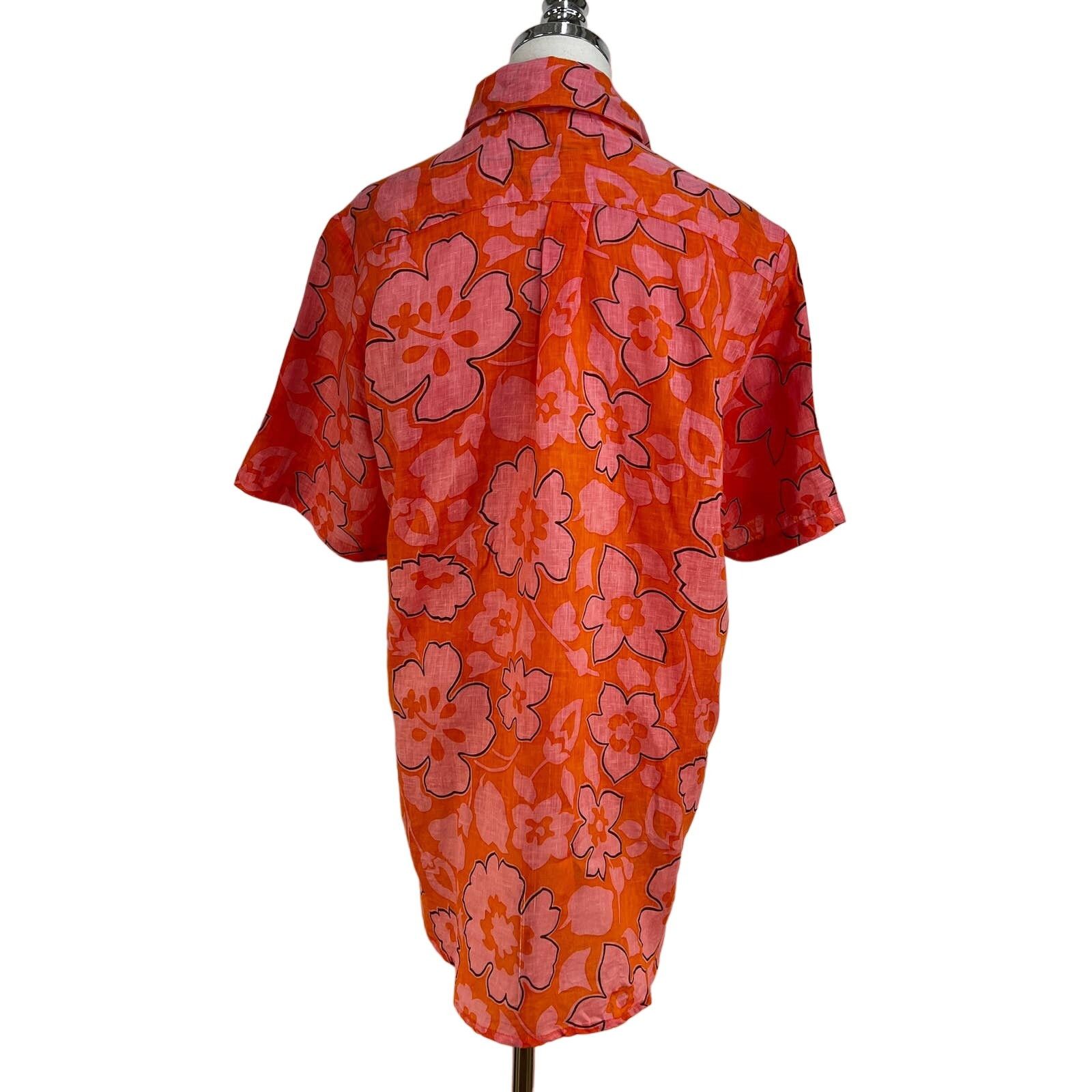 Anthropologie Anthropologie Faithfull The Brand Linen Top Floral Size L / US 10 / IT 46 - 8 Thumbnail