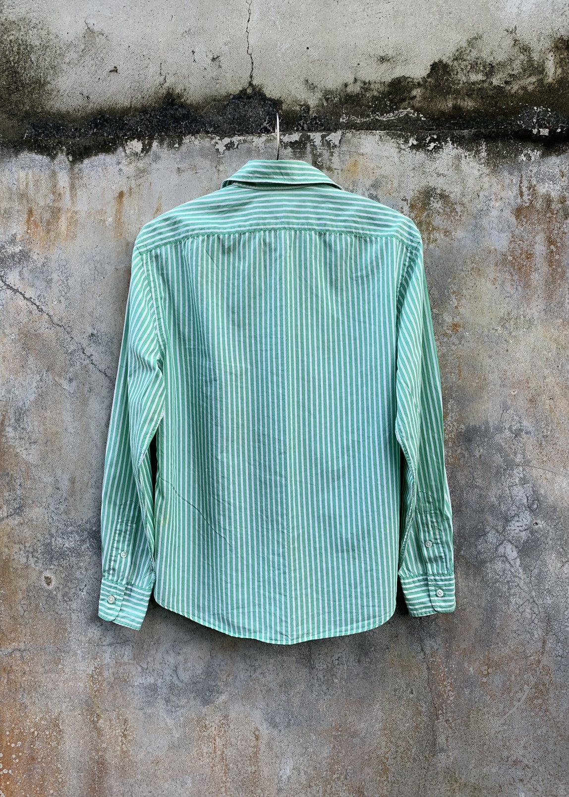 Polo Ralph Lauren × Vintage Vintage Polo Sport Ralph Lauren Green Stripes Shirts Size XL / US 12-14 / IT 48-50 - 5 Thumbnail