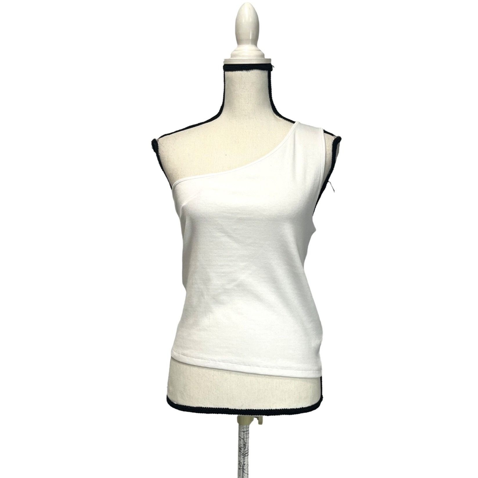 Madewell Madewell women’s Supima Rib One-Shoulder Tank Top, white, XL Size XL / US 12-14 / IT 48-50 - 9 Thumbnail