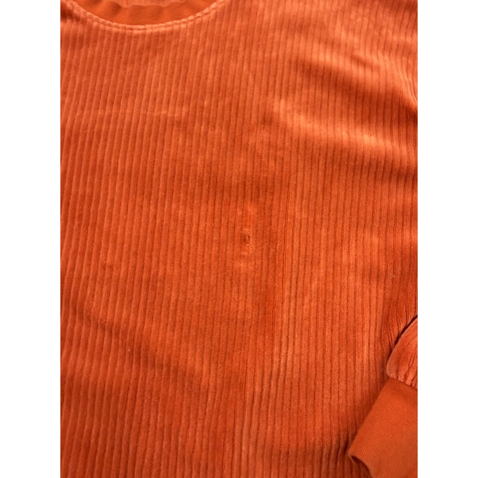 Brixton Brixton Sweater Womens XS Orange Corduroy Knit Crewneck Pullover Soft Cozy Top Size XS / US 0-2 / IT 36-38 - 3 Thumbnail